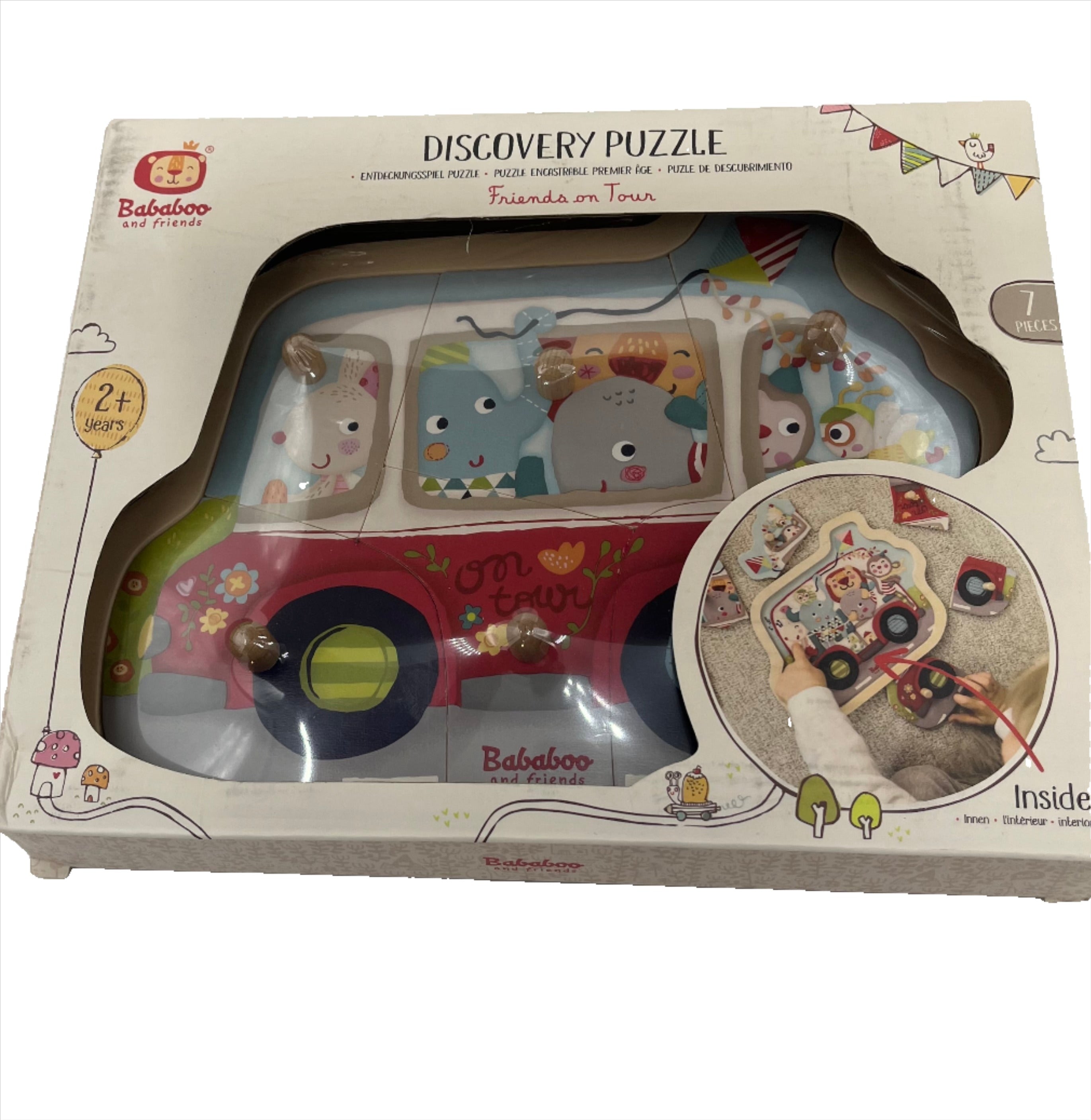 Wooden Puzzle, Bababoo and Friends - Friends on Tour - Case of 4 puzzles