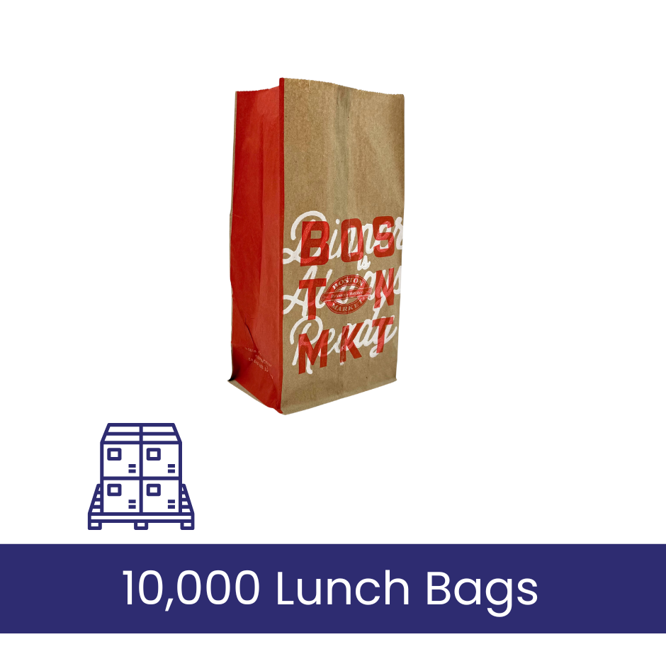 Paper To-Go Lunch Bag. Boston Market. Case of 500 bags.