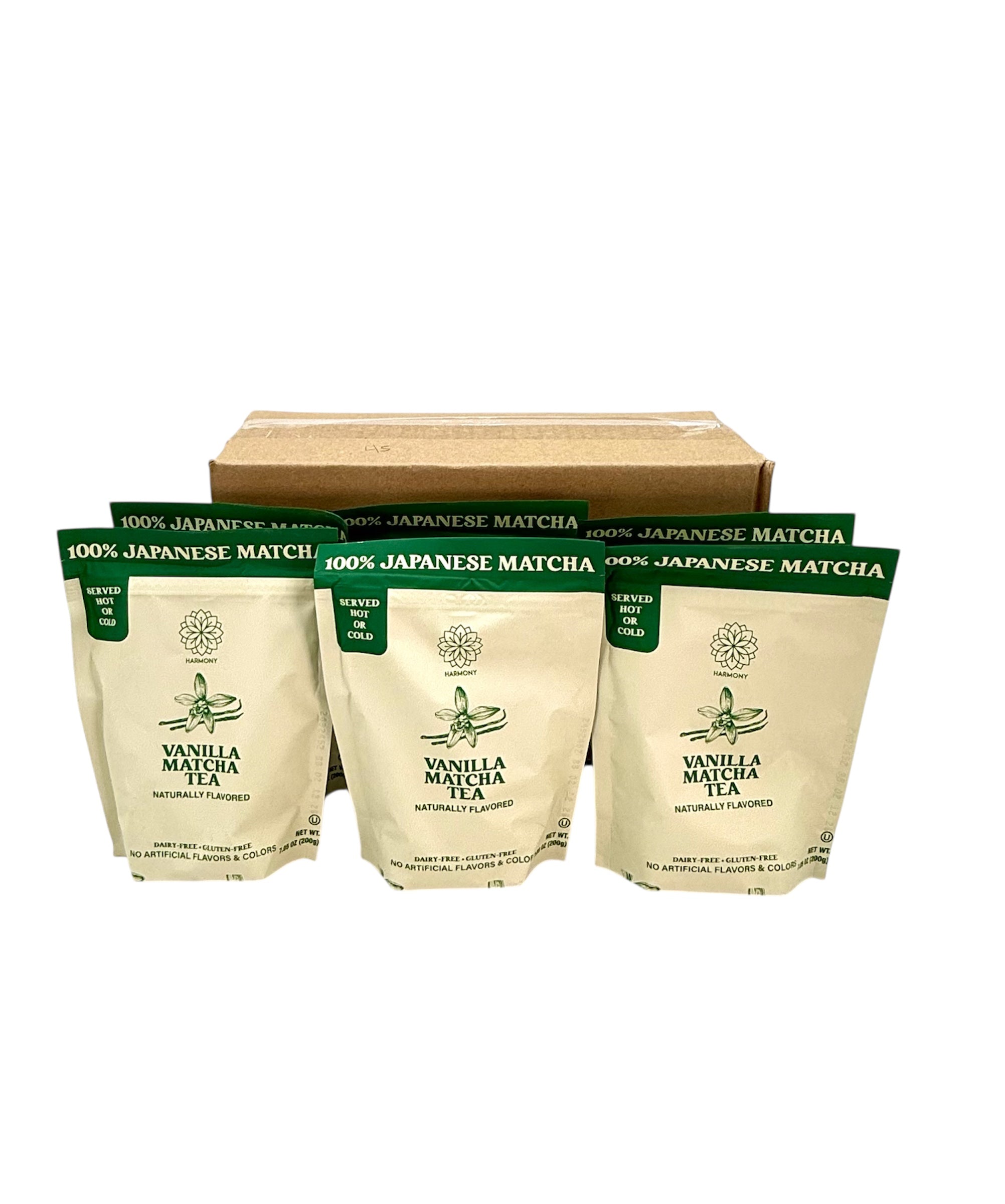 Matcha Tea Drink Mix - 7.05 oz. Bag, Case of 6 Bags.