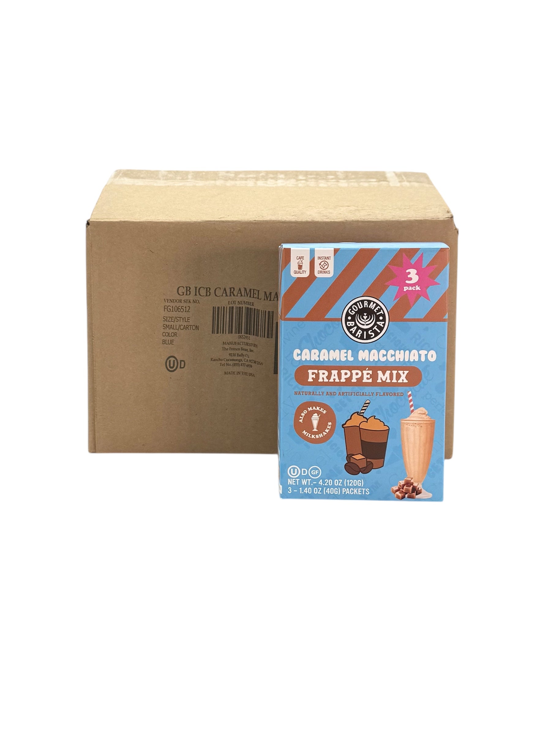 Frappe Drink Mix - 4.2 oz. Carton, Case of 8 Cartons.