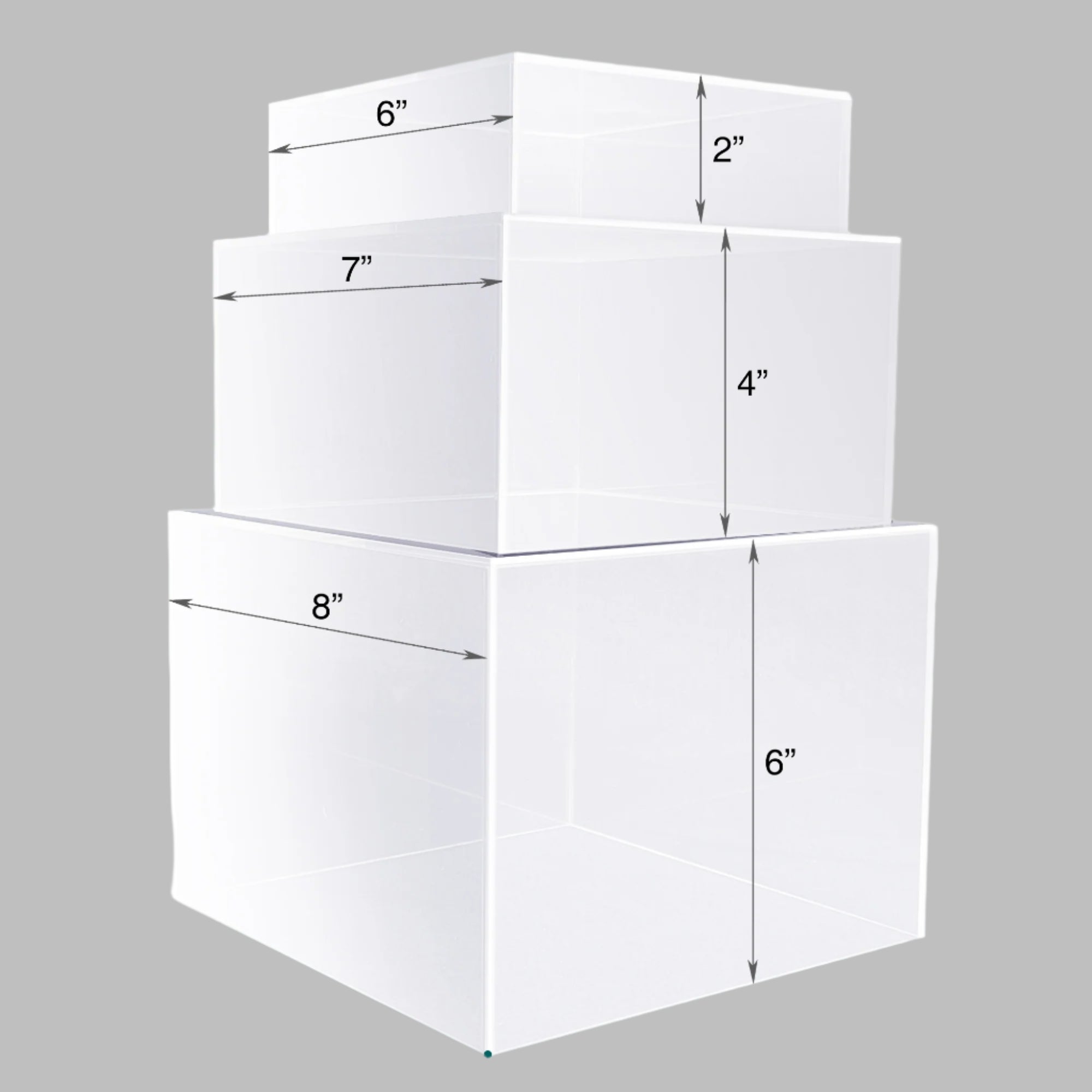 Acrylic Organizers, Display Risers - Set of 3