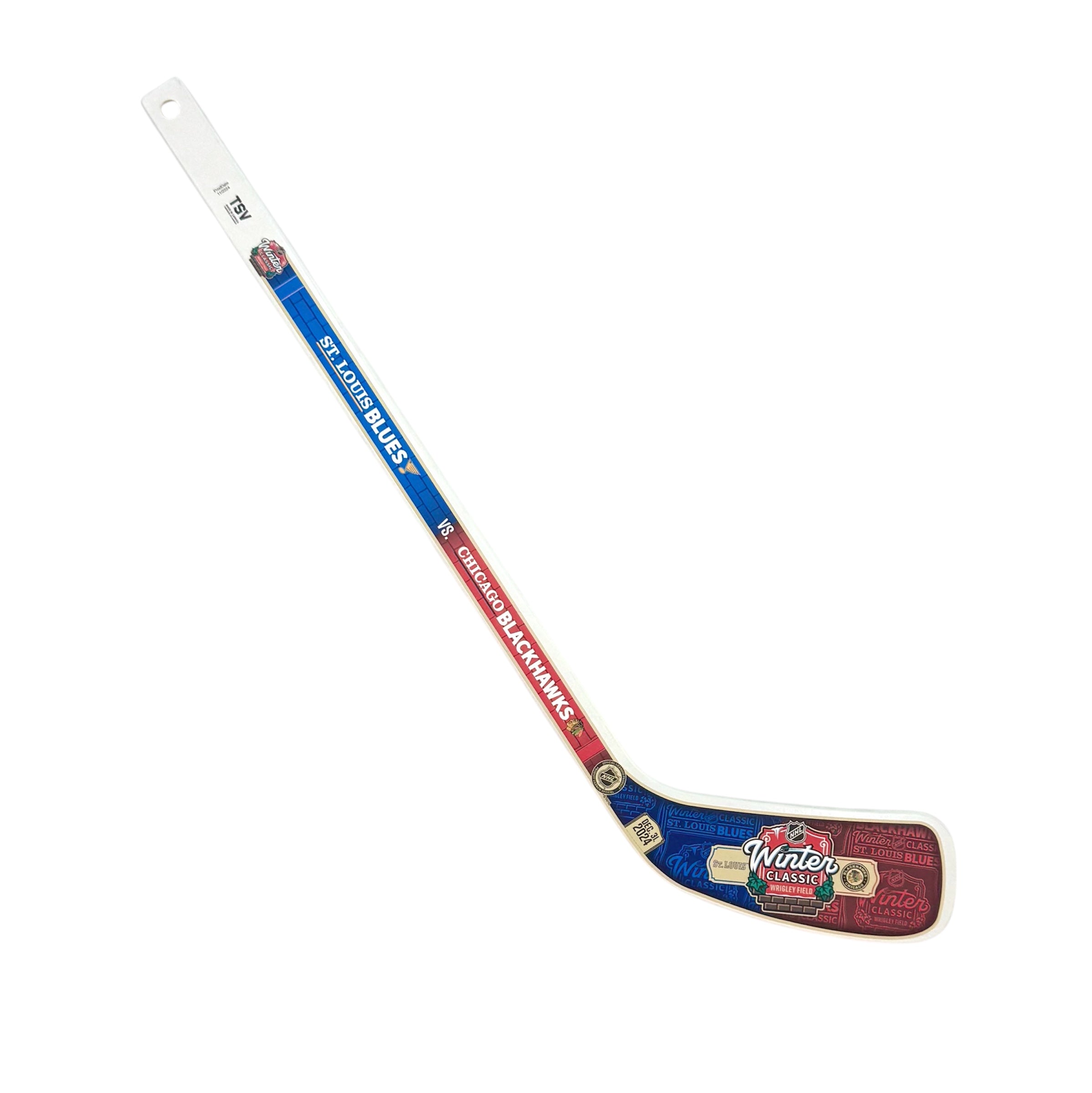Winter Classic 2024 Chicago Blackhawks St. Louis Blues Mini Hockey Stick