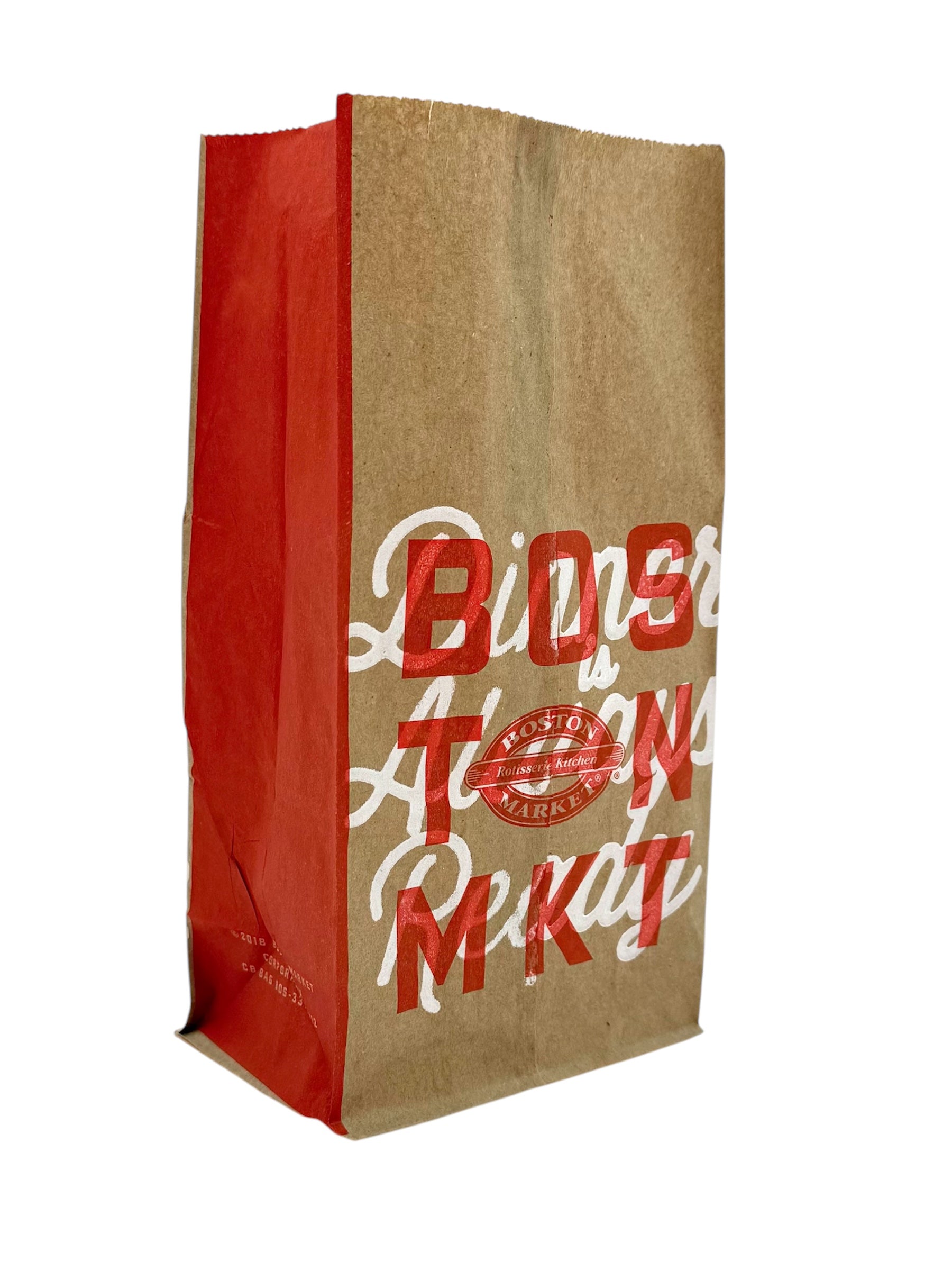 Paper To-Go Lunch Bag. Boston Market. Case of 500 bags.