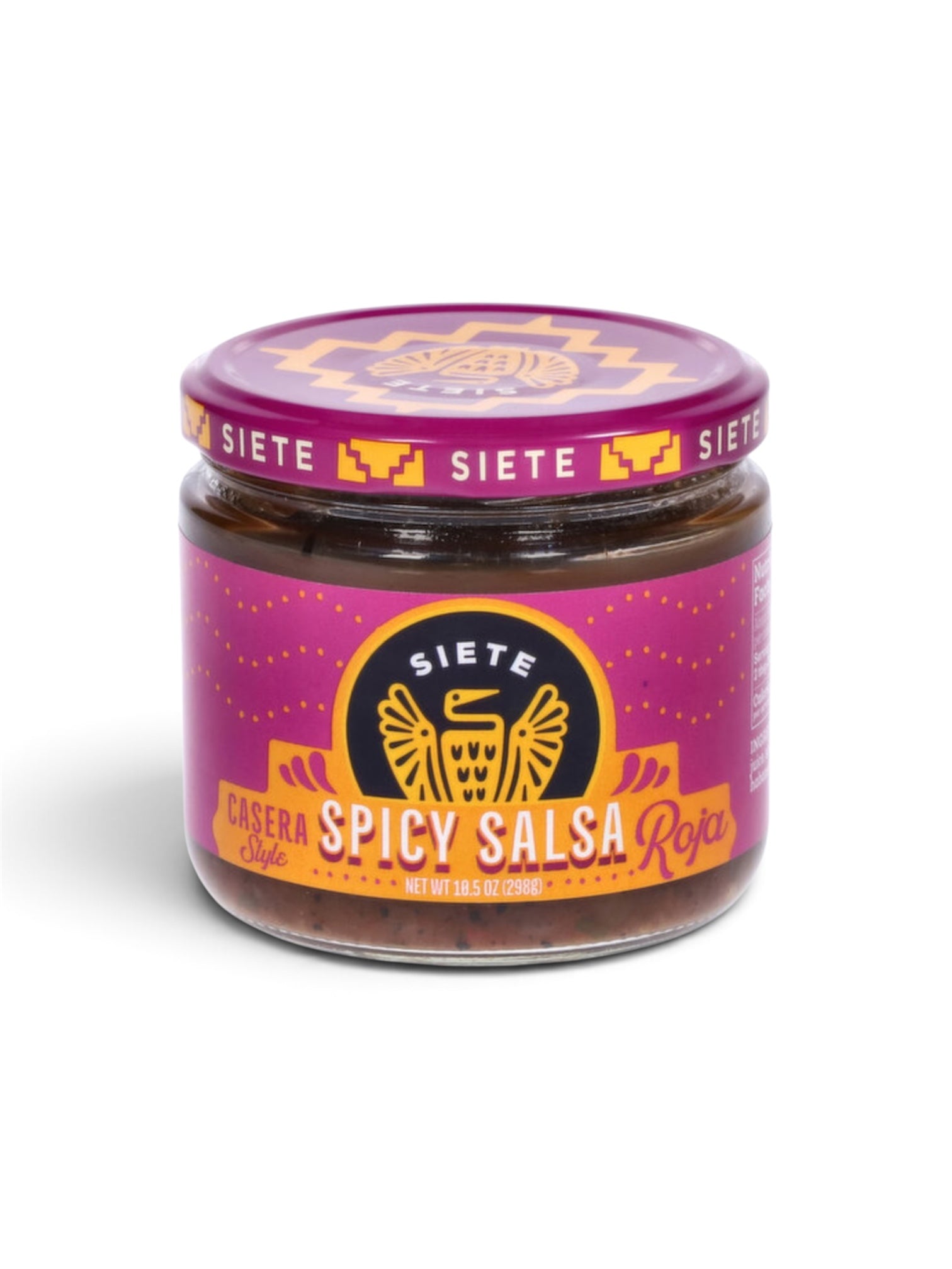 Siete Casera Spicy Salsa Roja, 10.5 oz. Jar - Case of 6 Jars