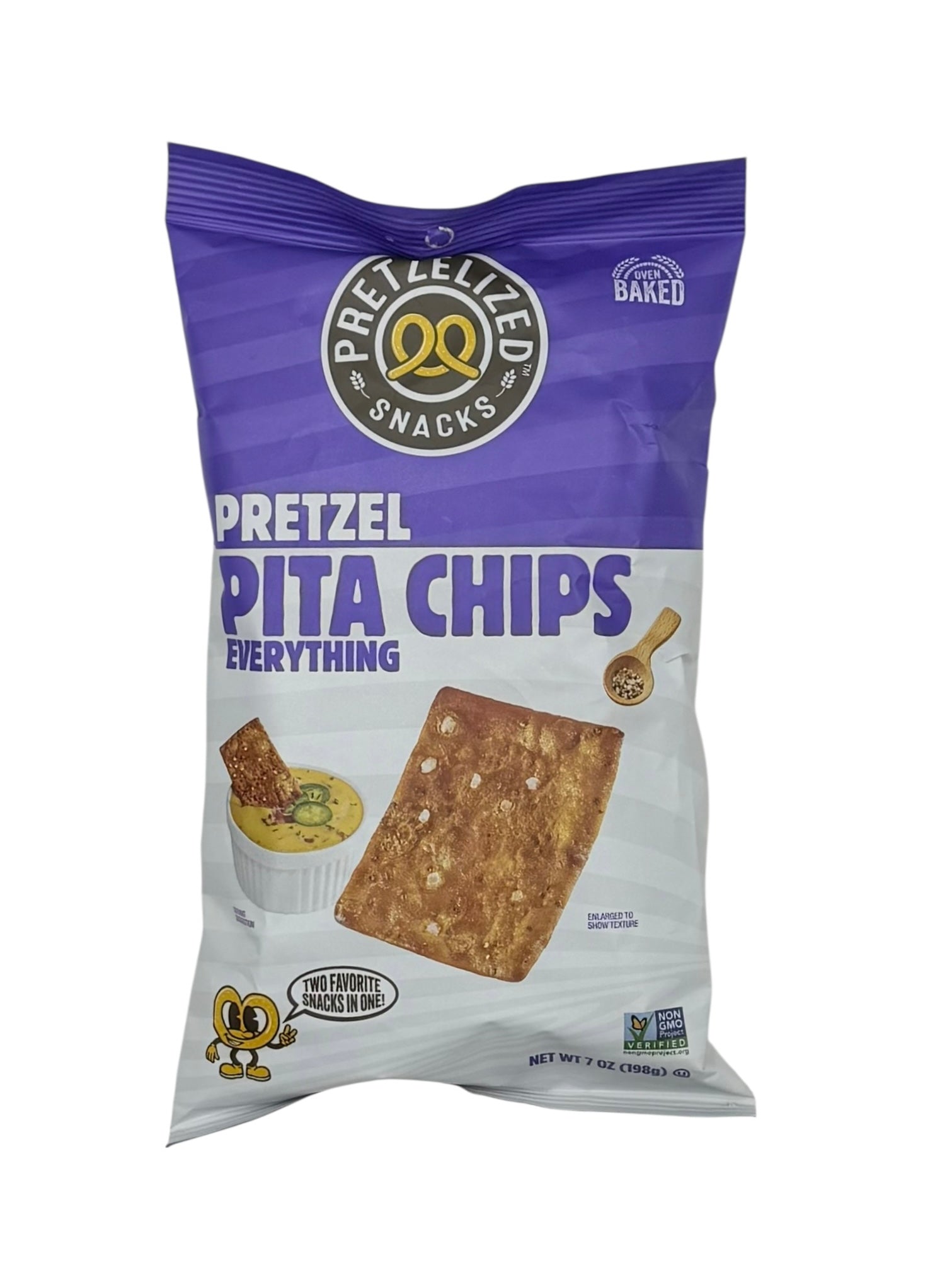 Pretzel Pita Chips, Everything - 7 oz. Bag