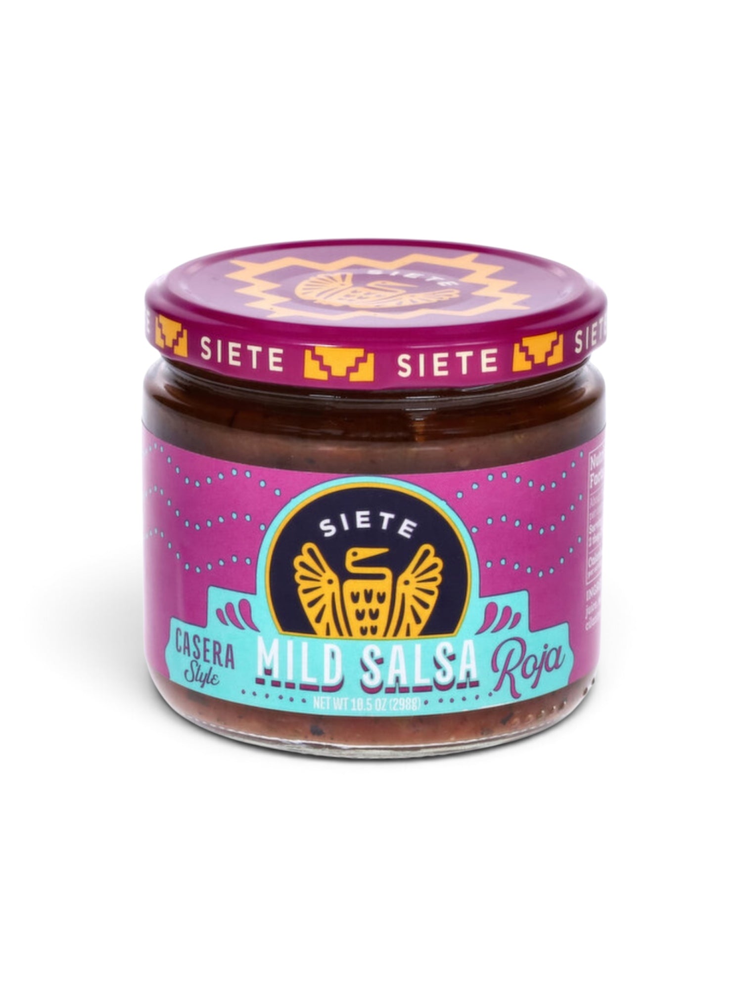 Siete Casera Mild Salsa Roja, 10.5 oz. Jar - Case of 6 Jars