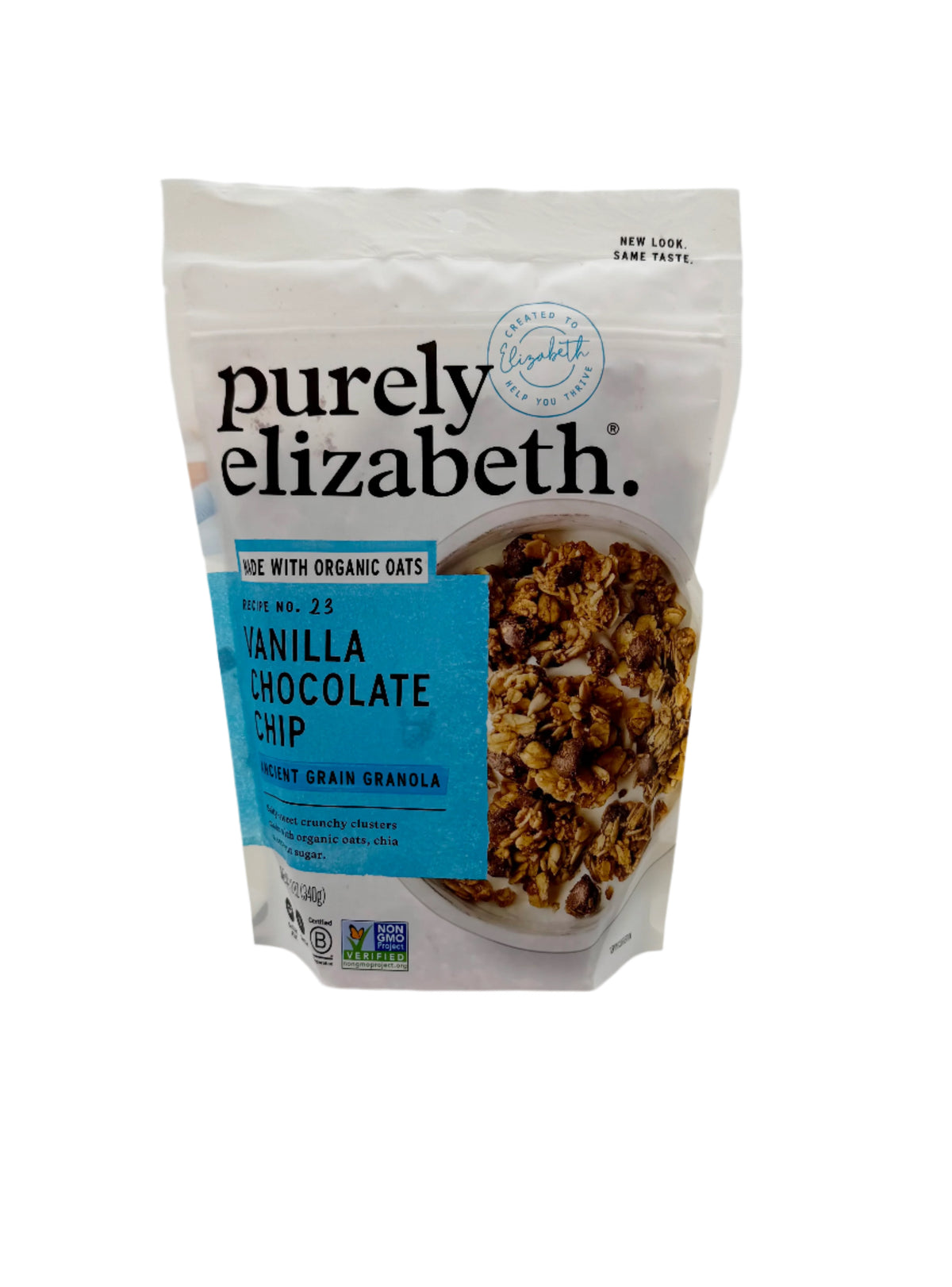 Vanilla Chocolate Chip Granola, Purely Elizabeth. 12 oz bag - Case of 6 bags