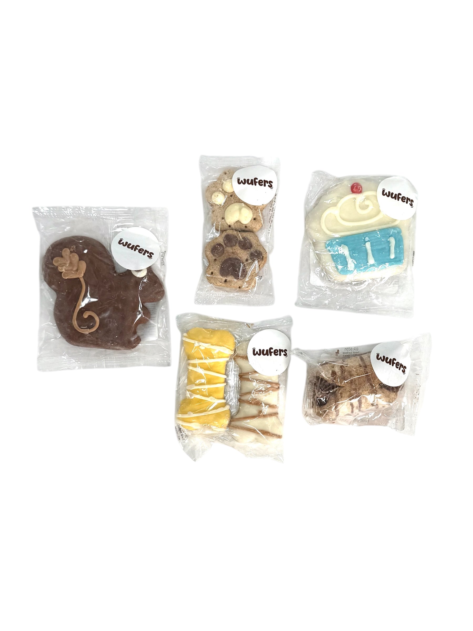 Wufers Gourmet Dog Treats - Bag of 5 Individually Wrapped Treats