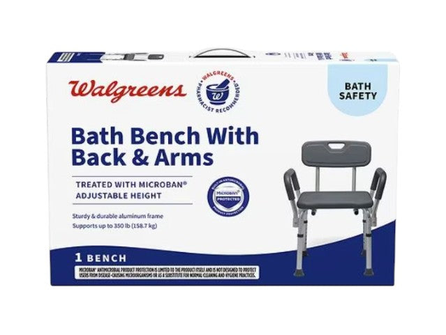 Bath Bench with Back and Arms, Walgreens