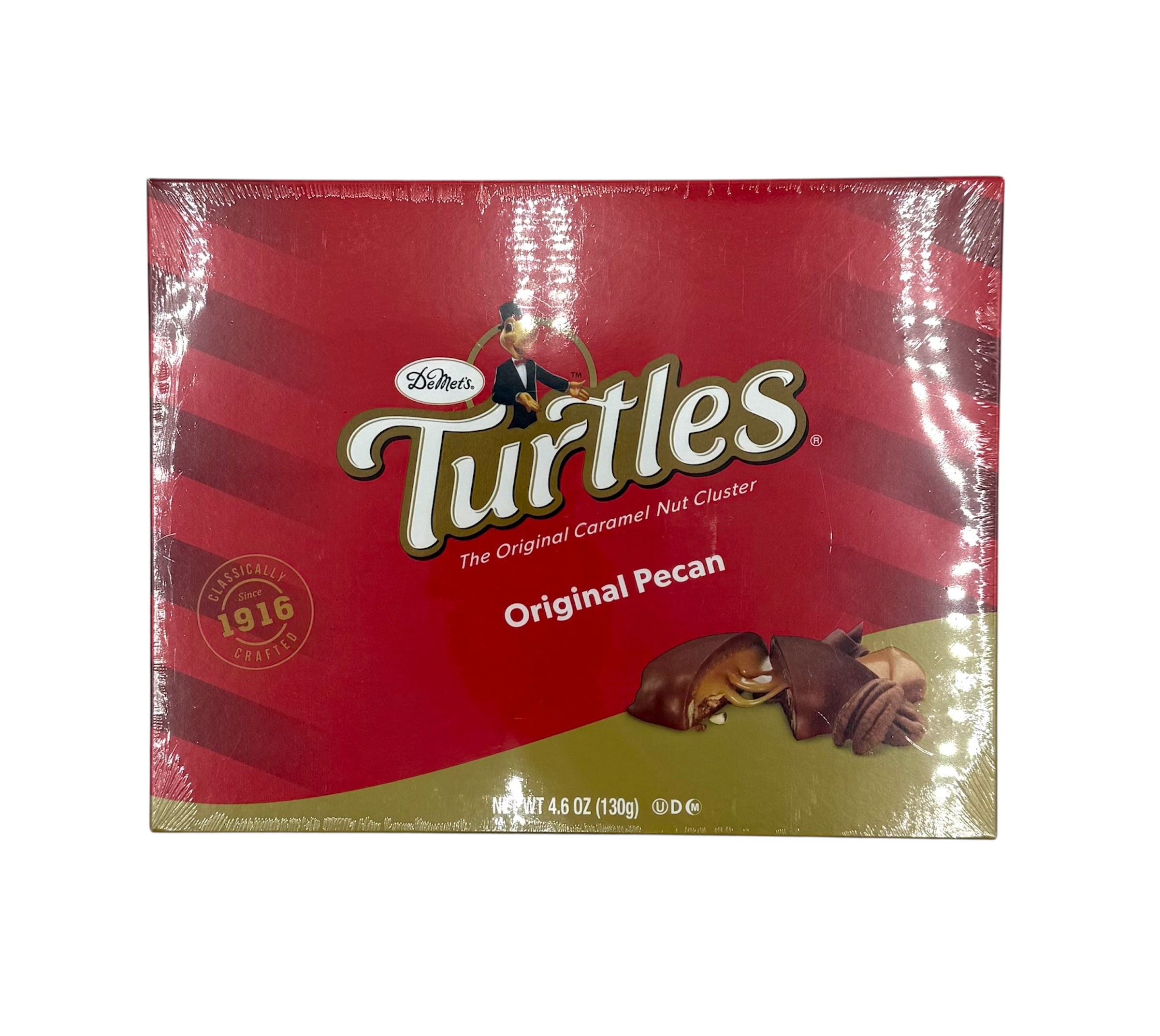 Turtles, Original Pecan Caramel Nut Cluster - 4.6 oz Package, Case of 12