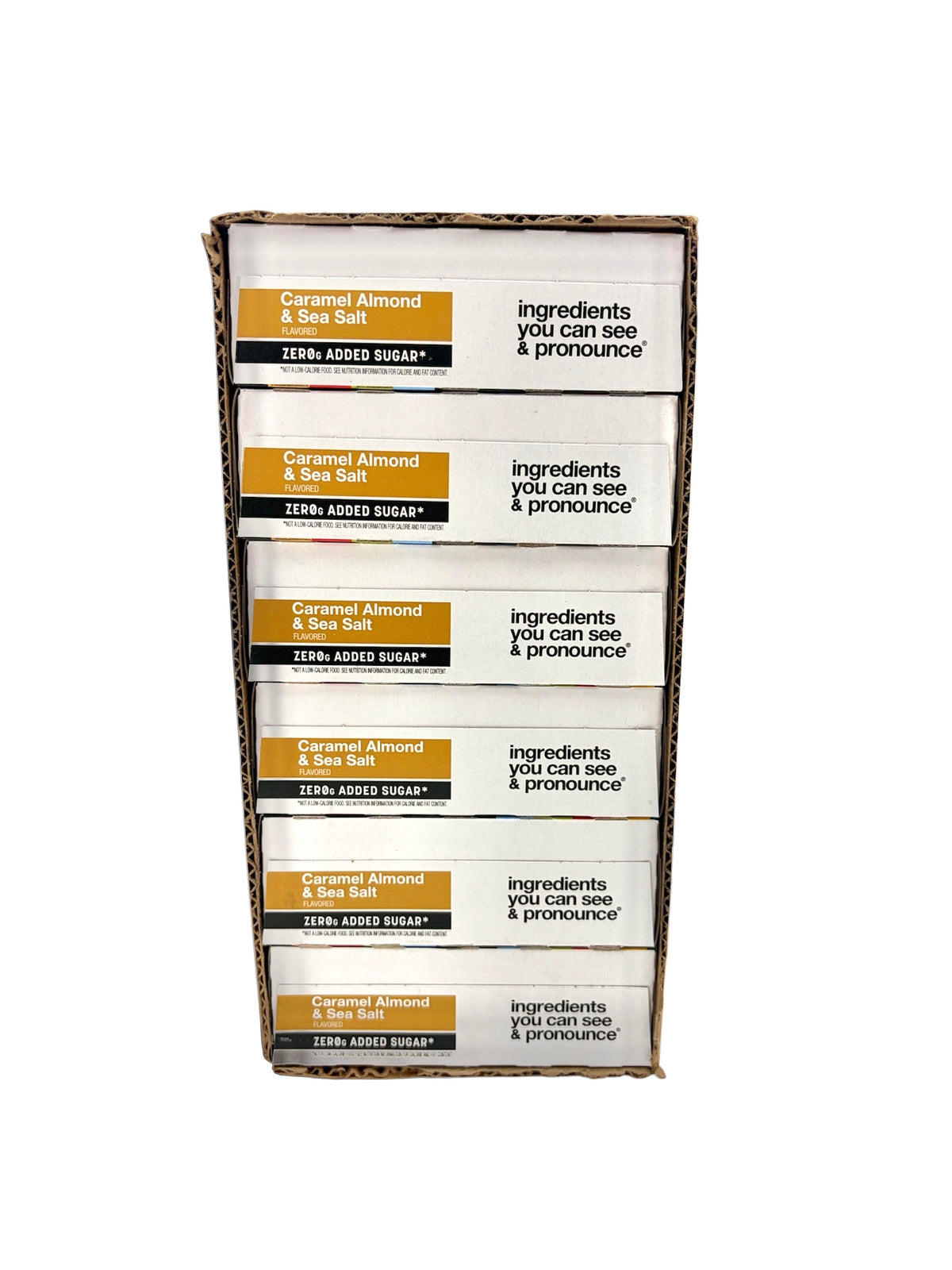 KIND Zero Caramel Almond & Sea Salt bars, 5 bars per pack - case of 6 packs