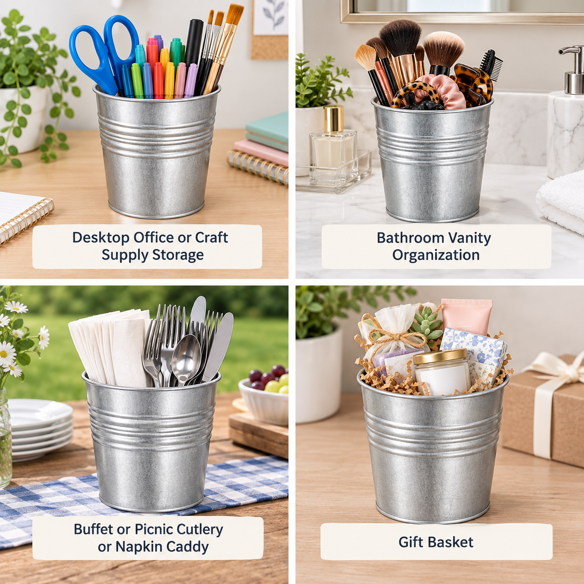 Galvanized Metal Storage Caddy & Planter - IKEA Socker