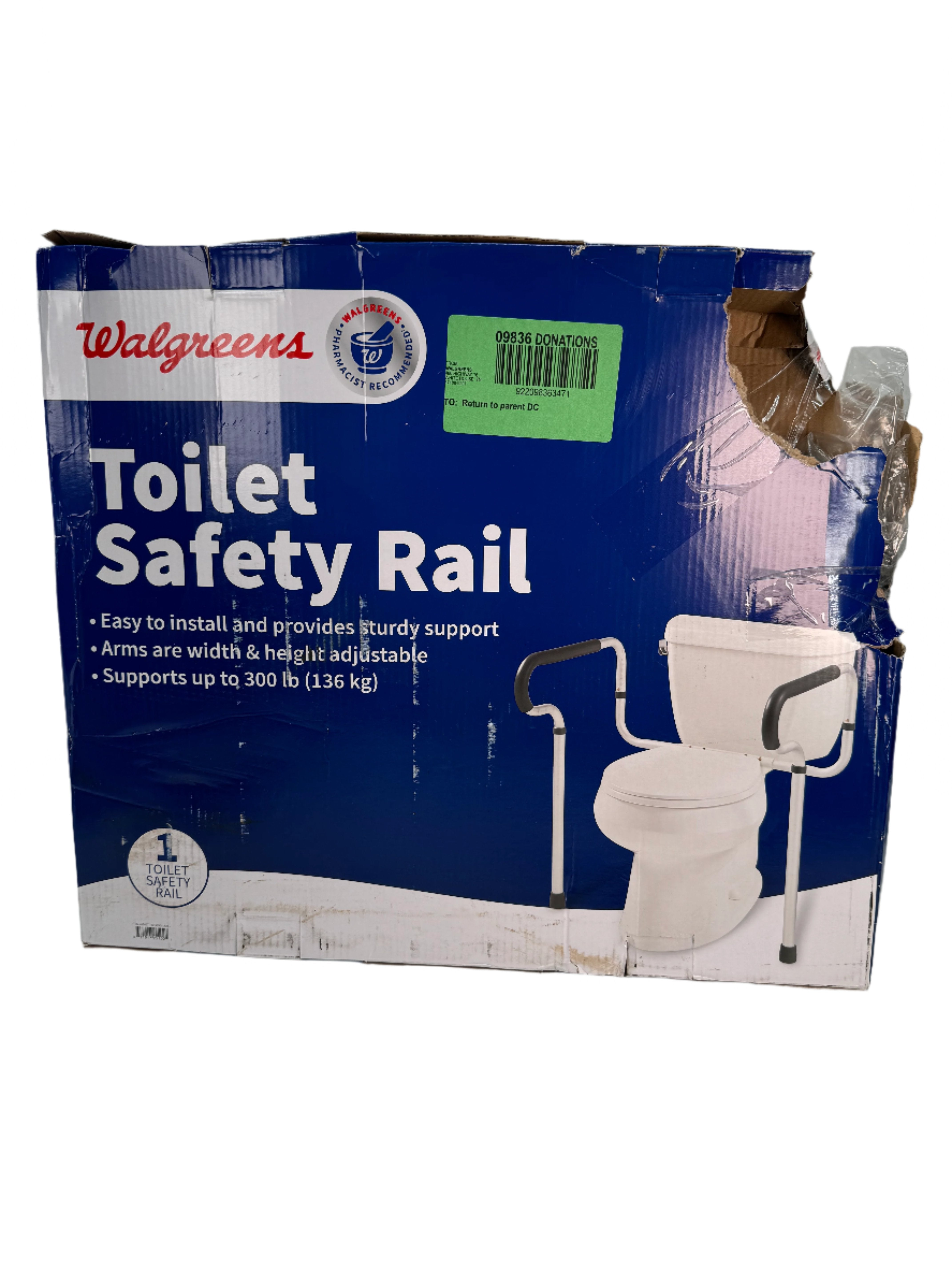 Walgreens Toilet Safety Rail/ Frame