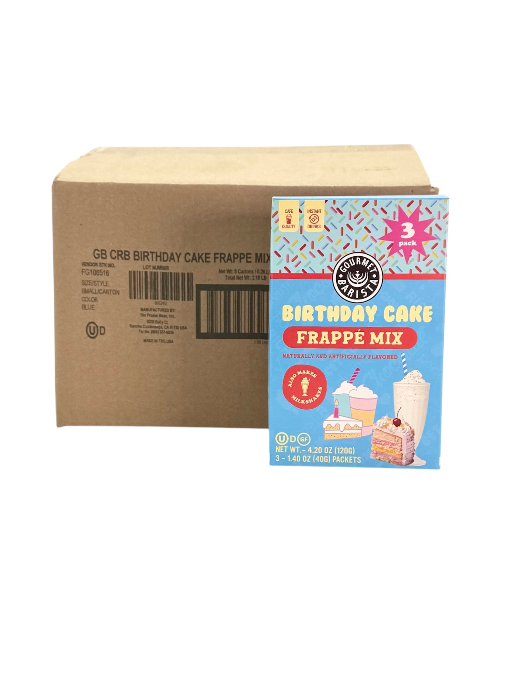 Frappe Drink Mix - 4.2 oz. Carton, Case of 8 Cartons.