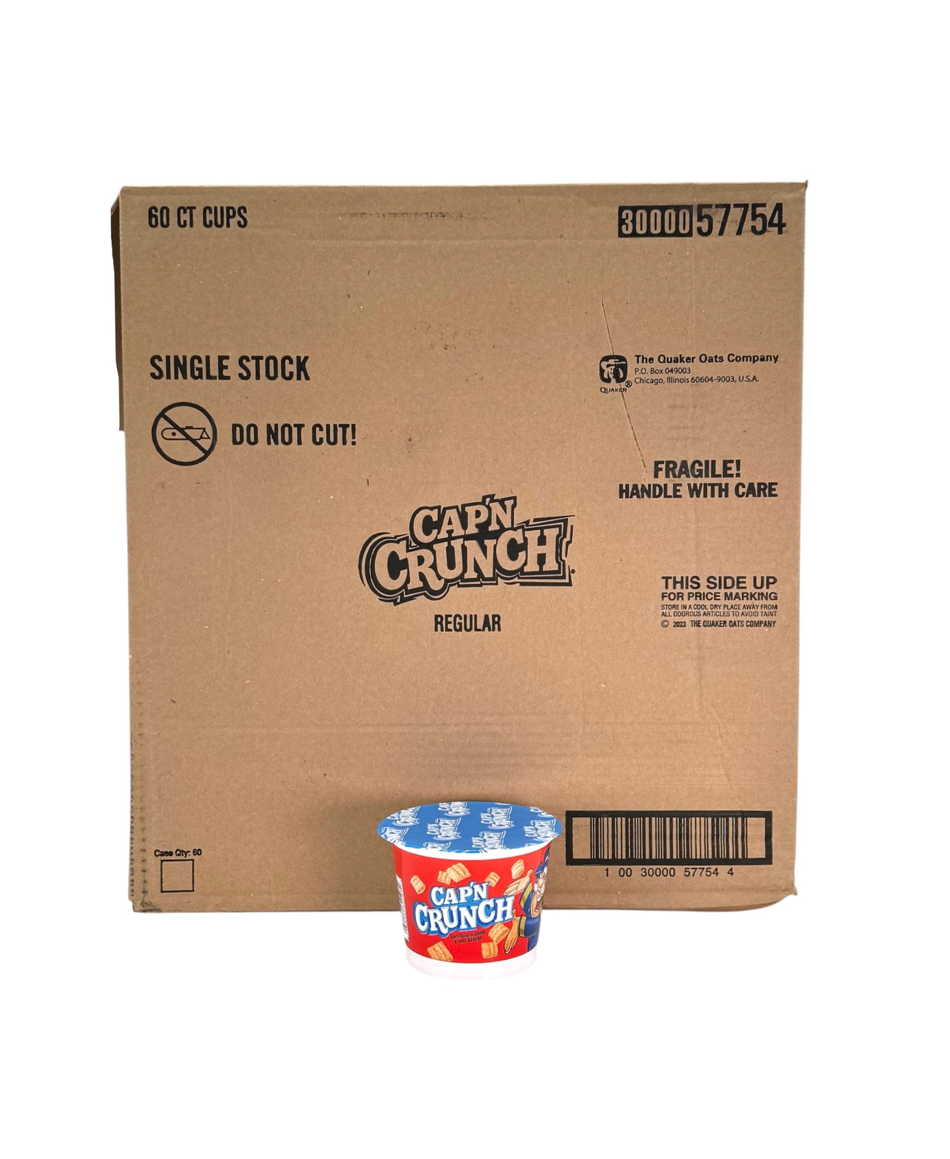 Cap'n Crunch Cereal Cup, 1.3 oz. - Case of 60 Cups