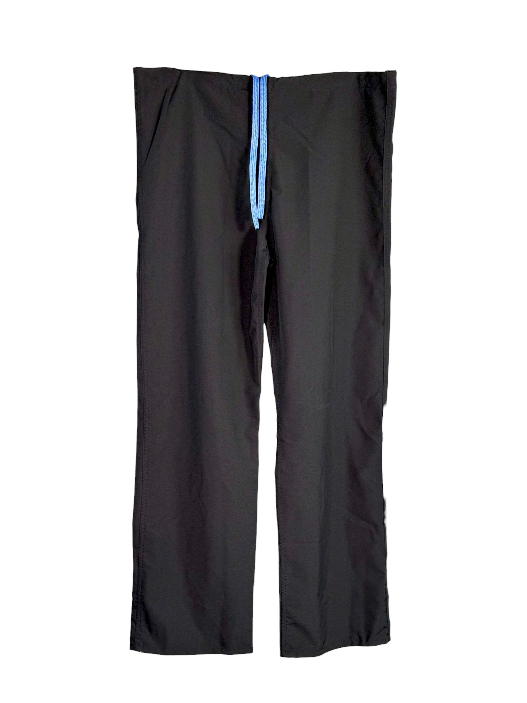 Unisex Drawstring Scrub Pants, Black