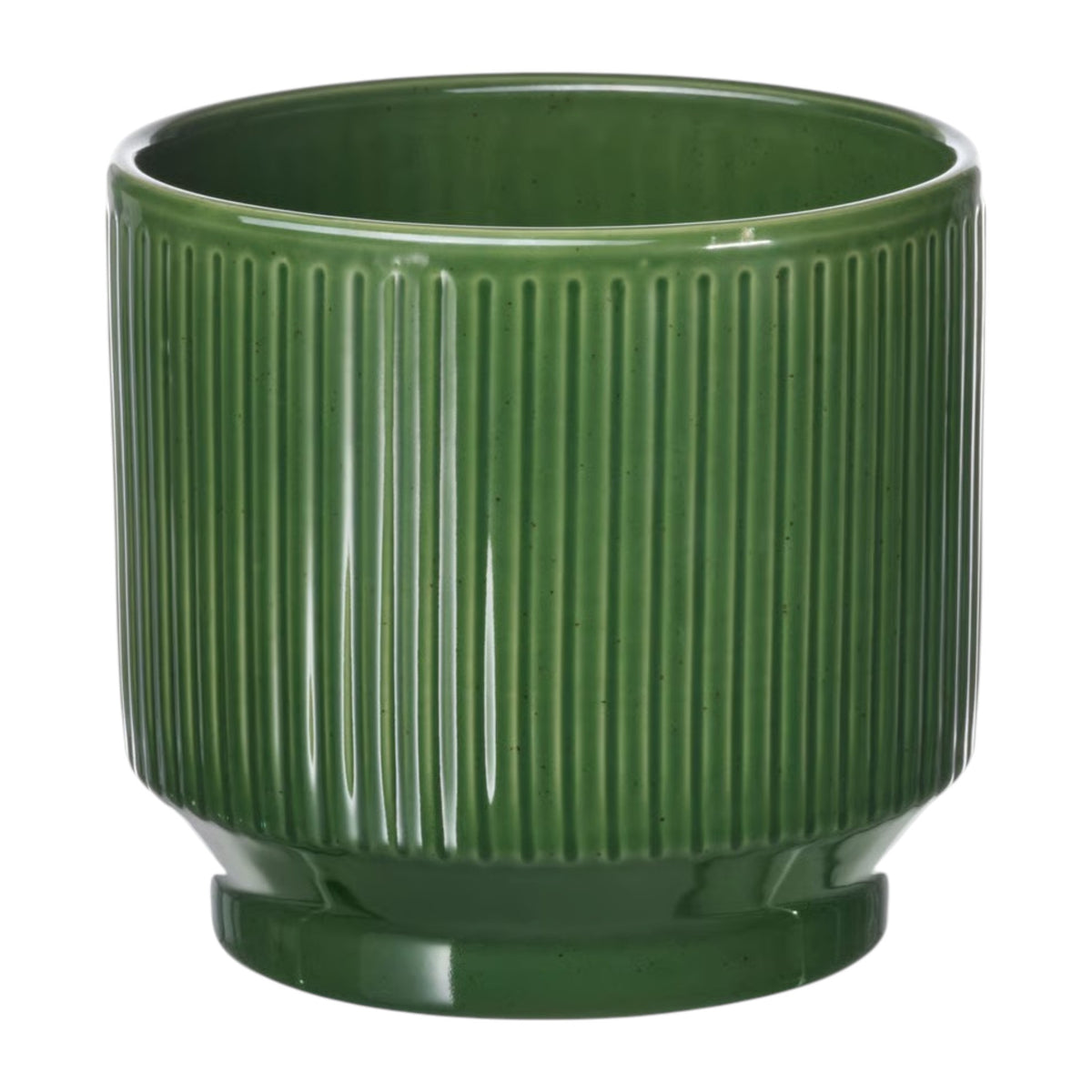 Green Stoneware Plant Pot - IKEA Vinterfint