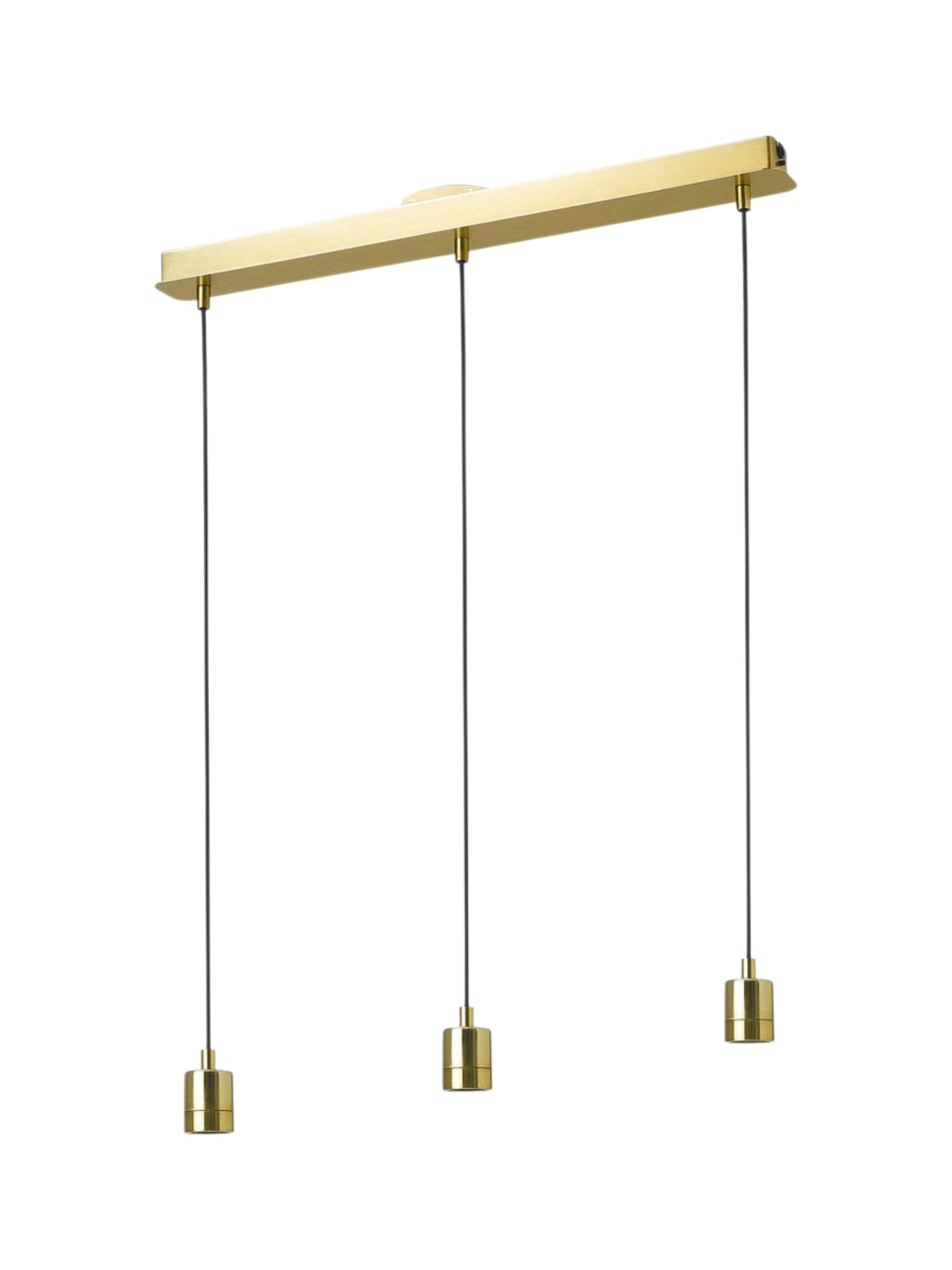 Brass Triple Pendant Lamp Set - IKEA Skaftet