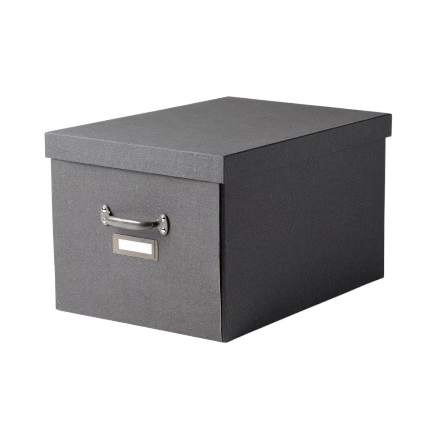 Large Storage Box with Lid, Dark Grey - IKEA Tjog