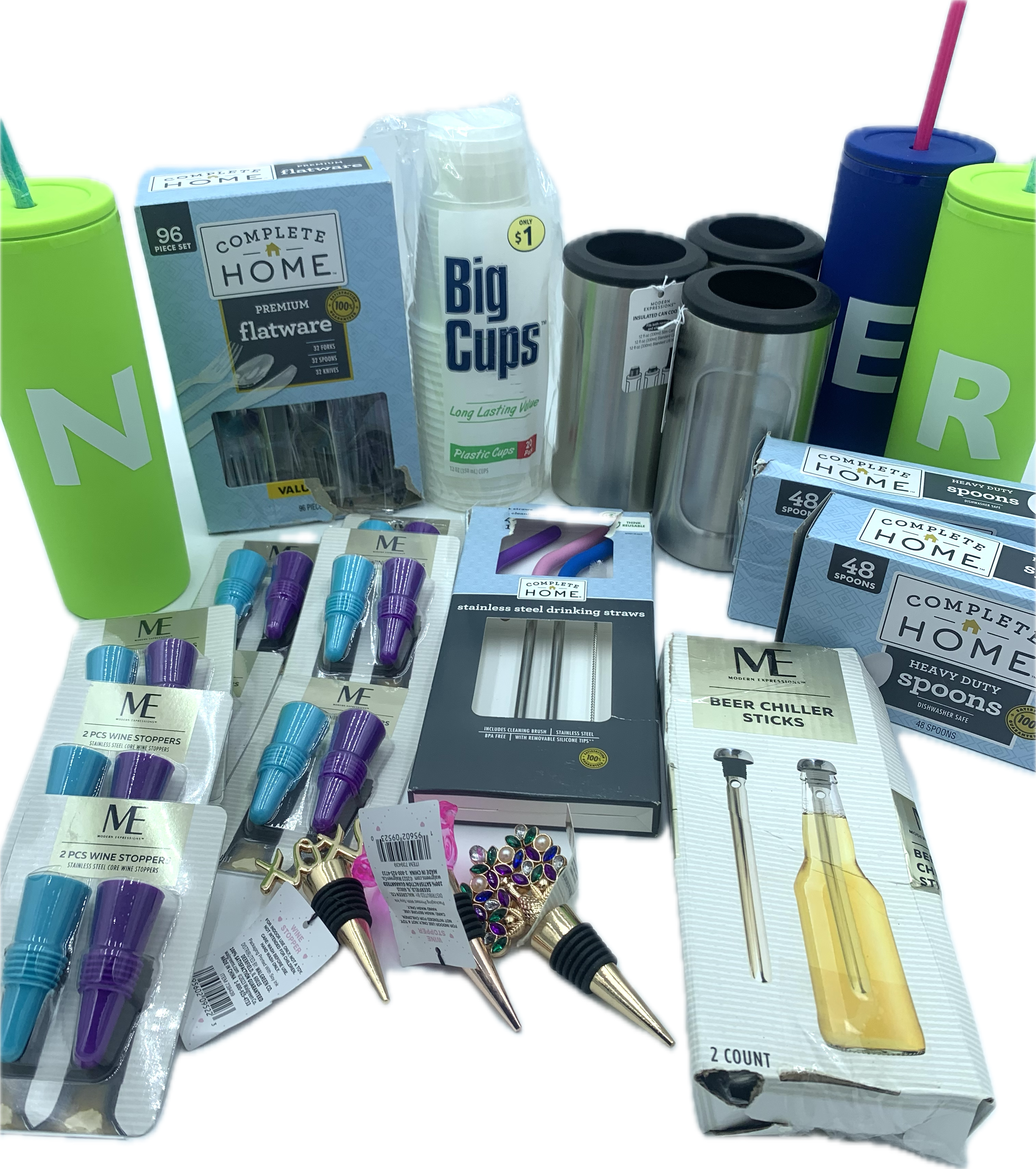 Kitchen Supplies, Water Bottles, Cutlery and Tabletop Items - Assorted Box