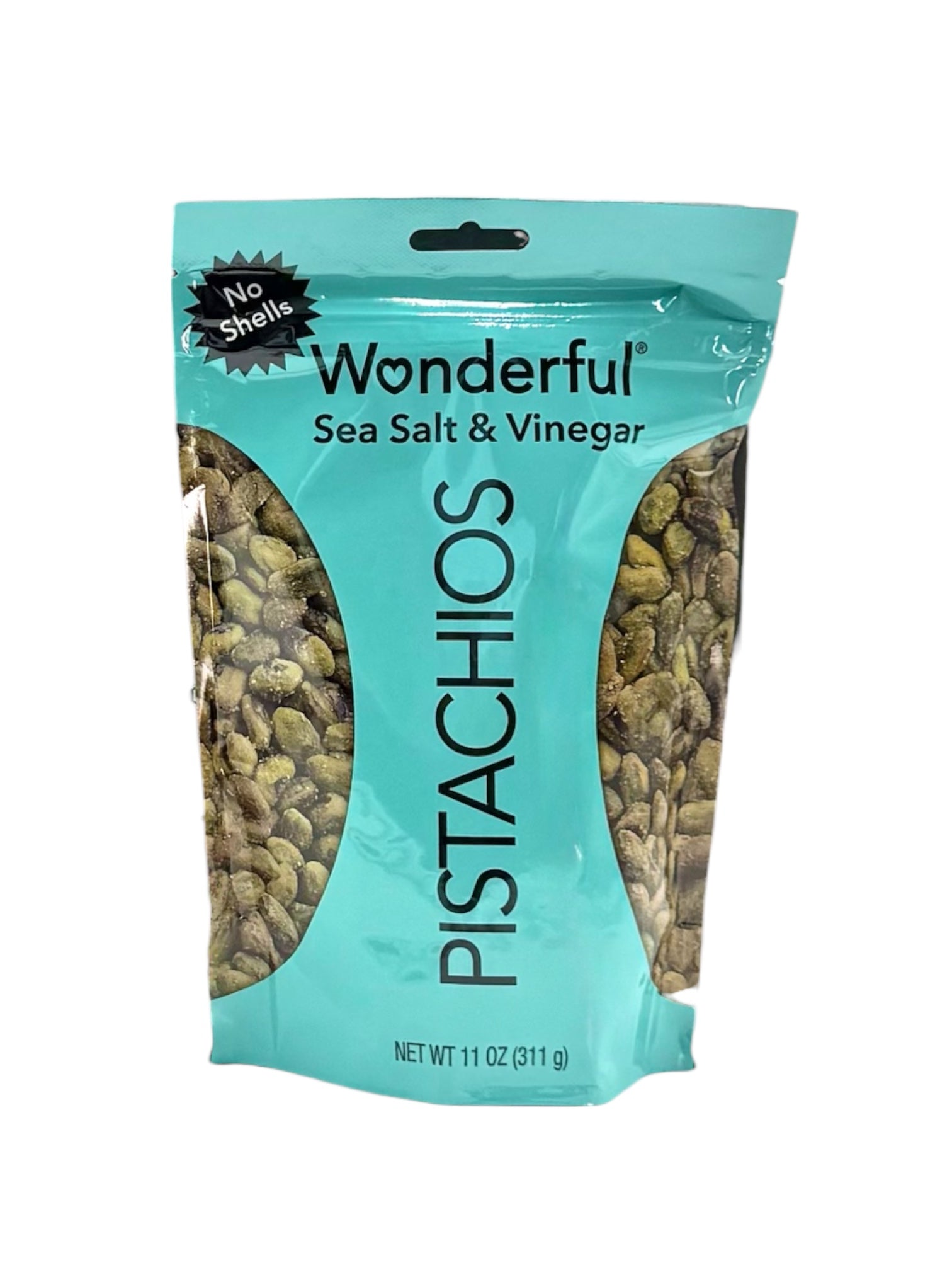 Wonderful® Sea Salt & Vinegar Pistachios, Shelled - 11 oz. Bag, Case of 12 Bags