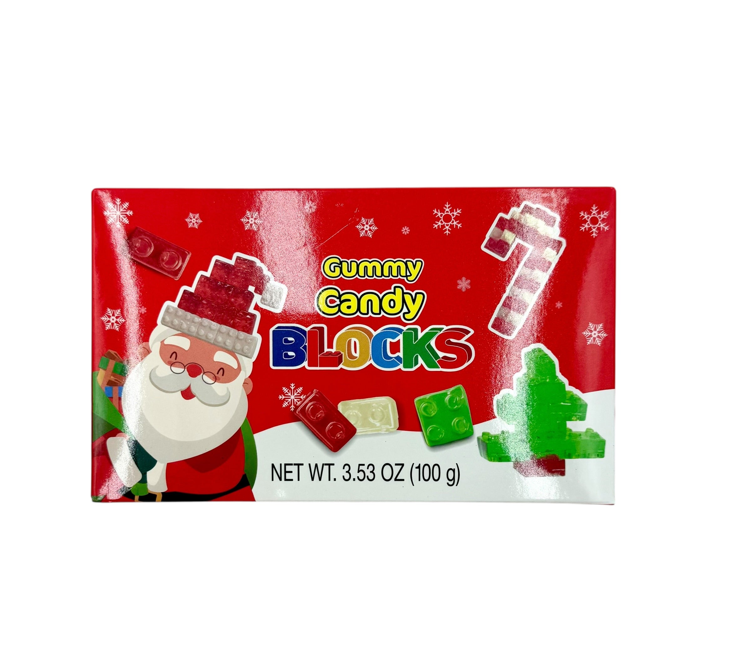 Christmas Gummy Candy Blocks, Nice! Brand - 3.53 oz. Package, Case of 12