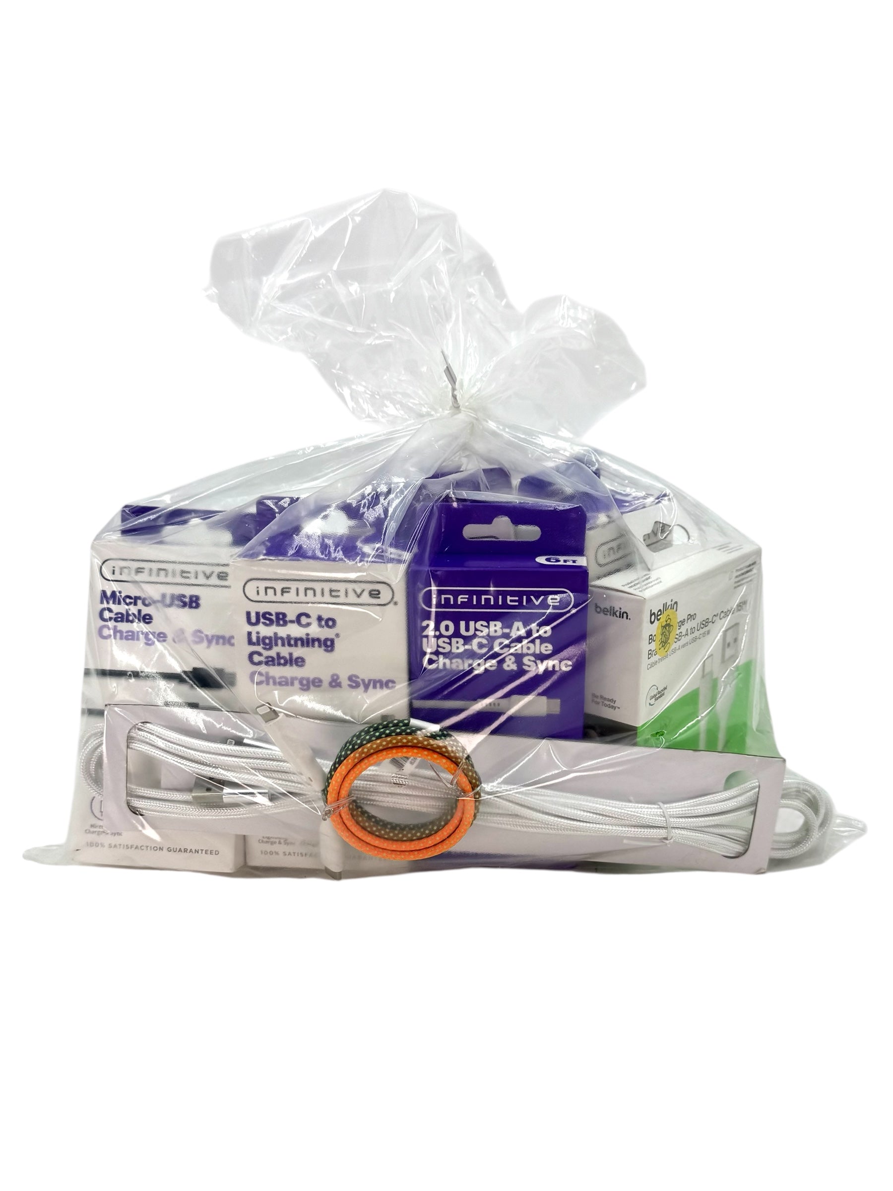 Phone & Electronics Charging Cables - Bag of 10 Assorted Charging Cables