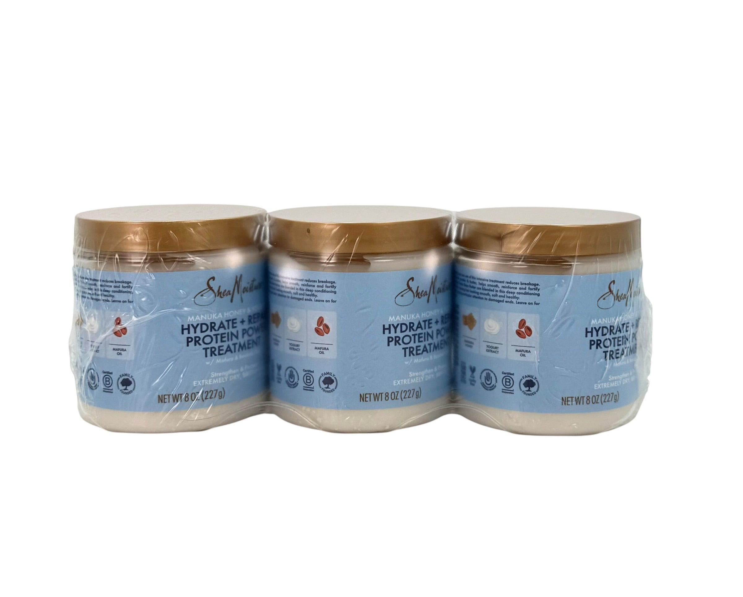 Shea Moisture Hydrate & Repair Protein Power Hair Treatment, 8 oz. Jar - Pack of 3 Jars