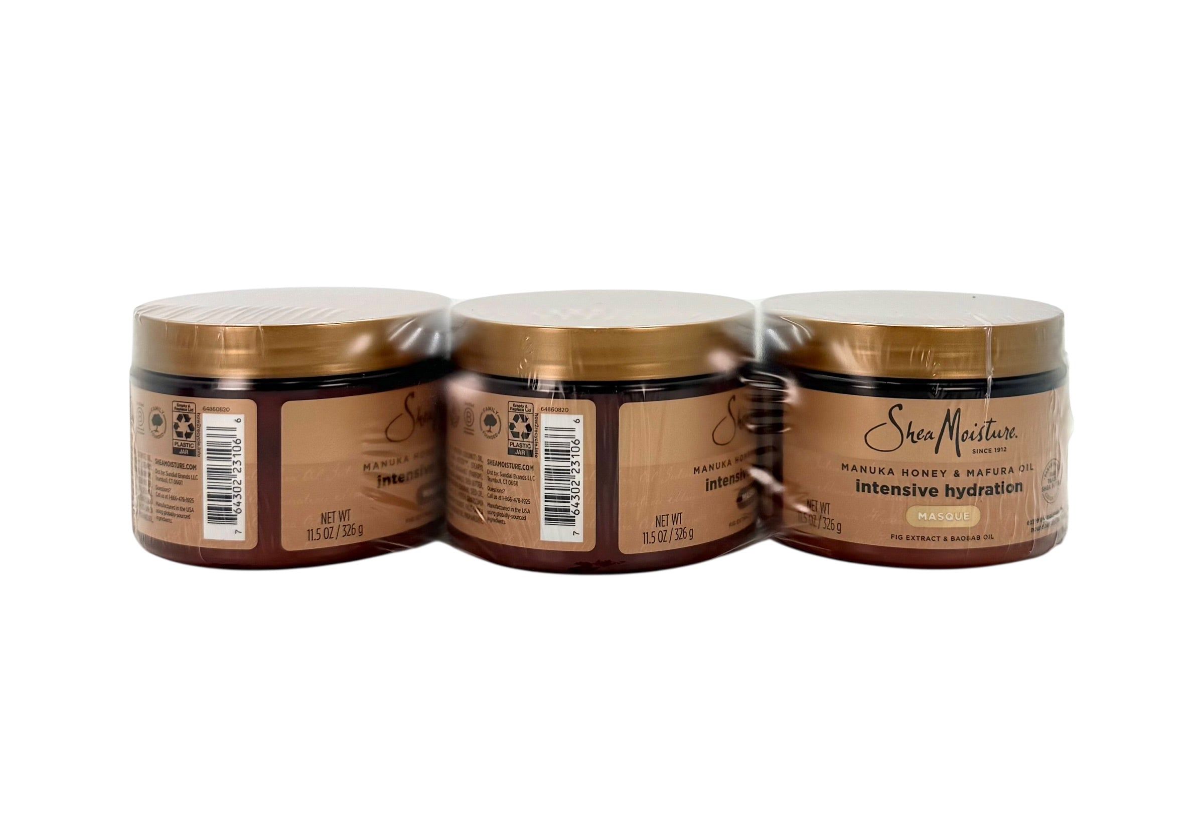 Shea Moisture Intensive Hydration Hair Masque, 11.5 oz. Jar - Pack of 3 Jars