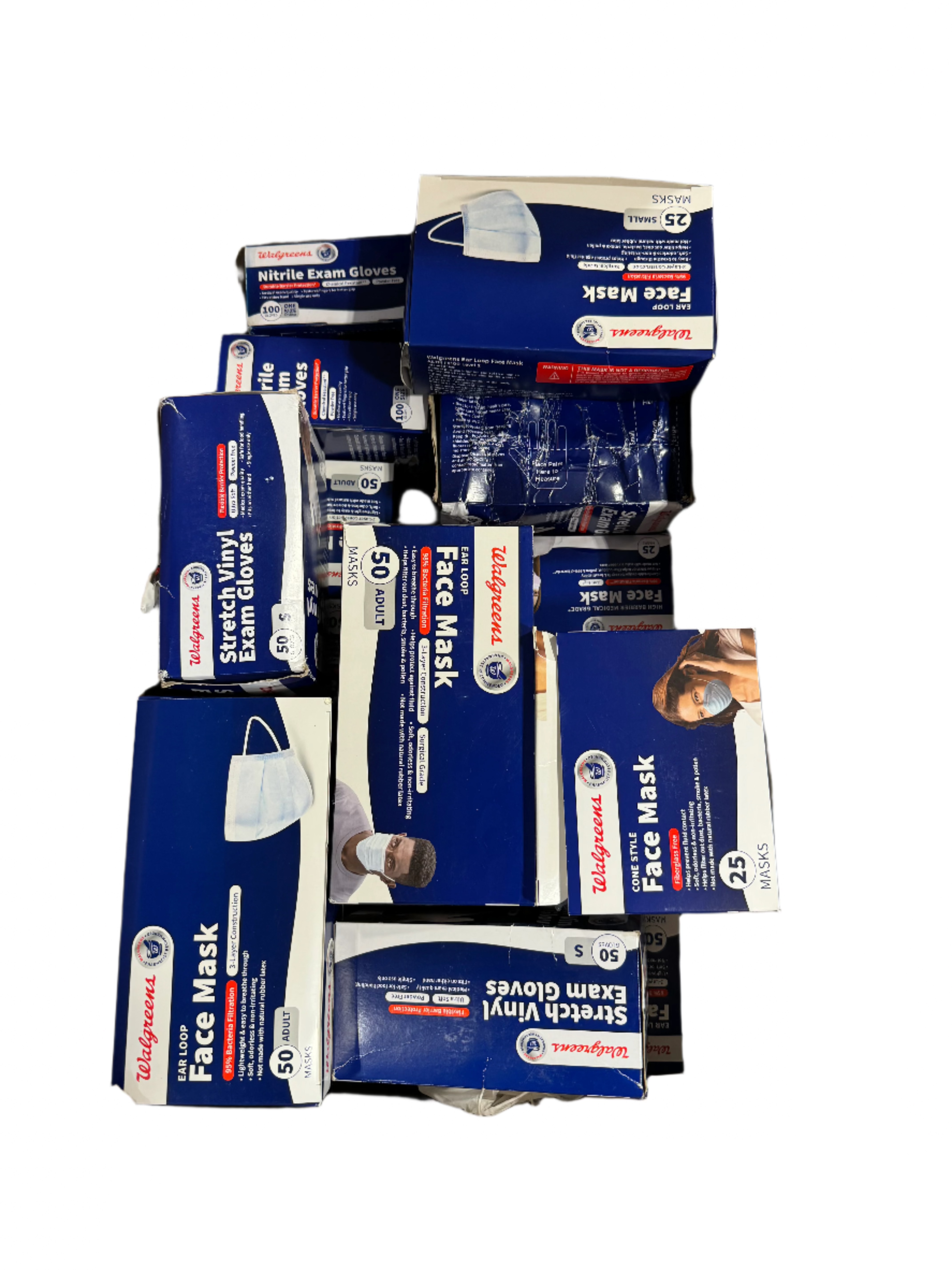 Exam Gloves & Face Masks - Box of assorted brands & styles