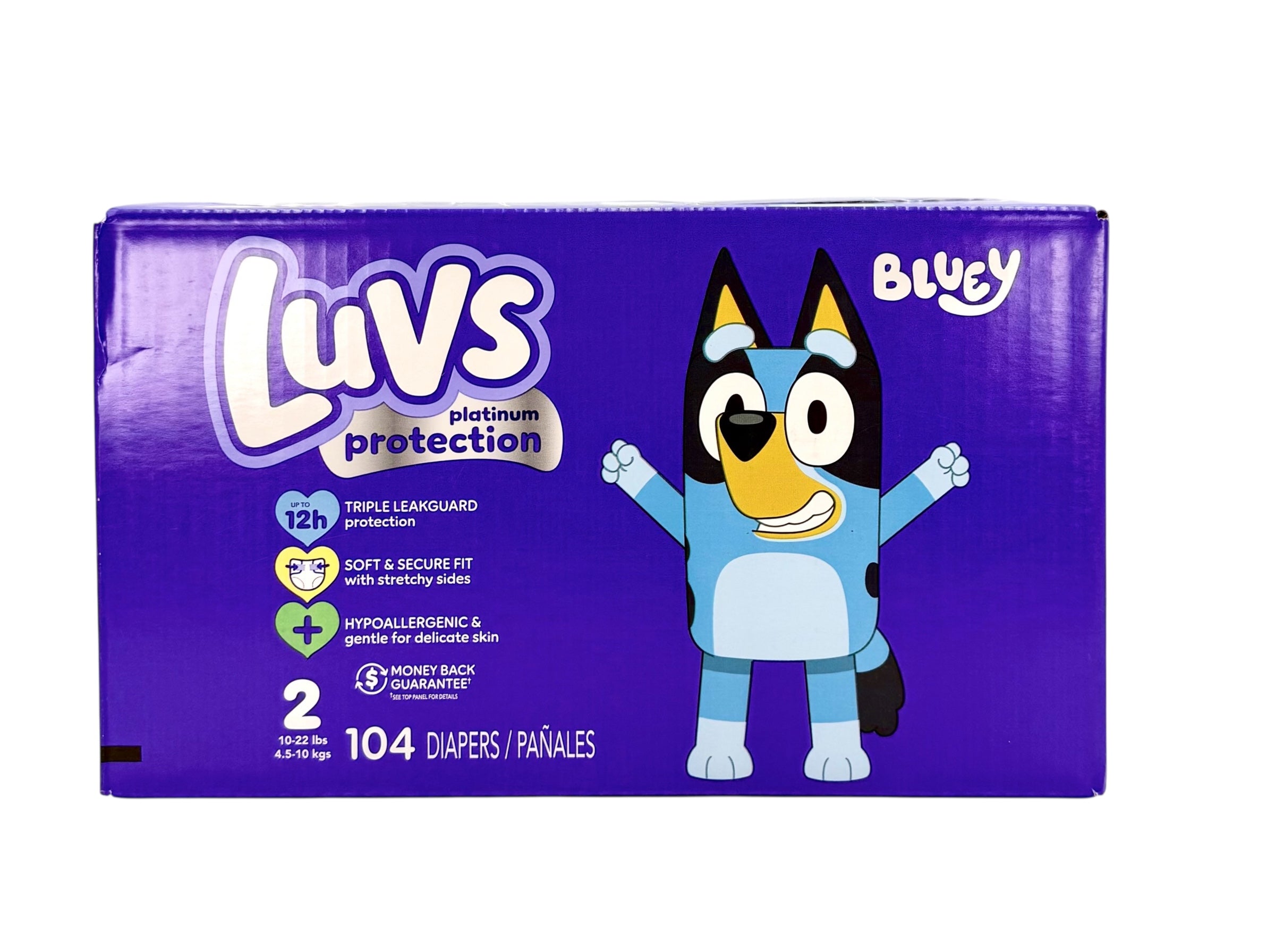 Luvs Platinum Protection Diapers, Size 2 - Case of 104 Diapers