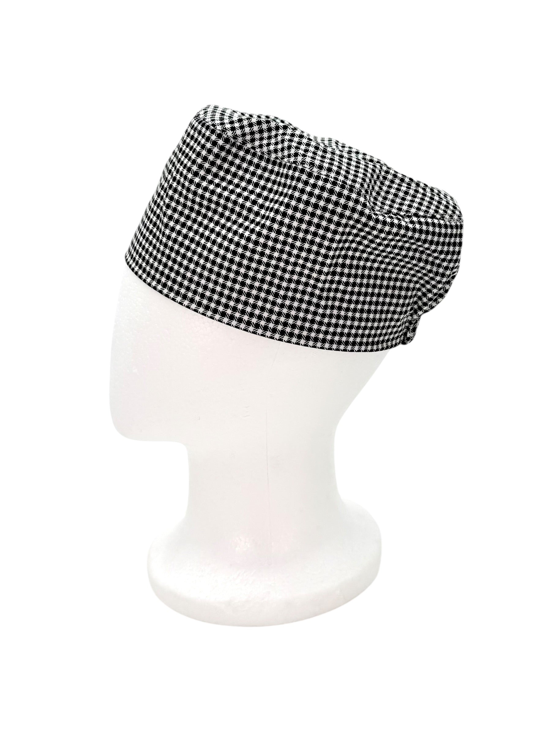 Black & White Checked Chef Hat