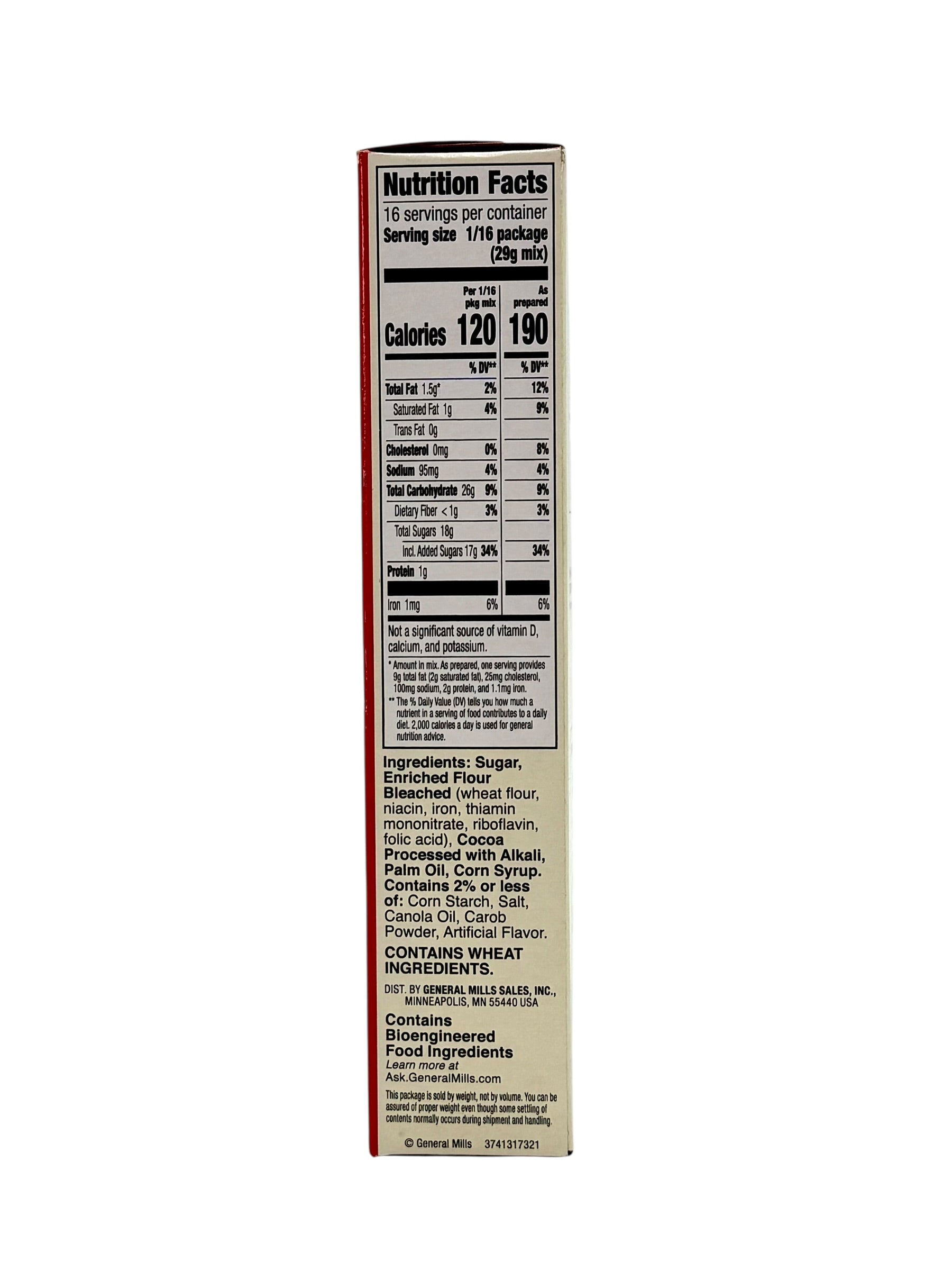 Betty Crocker Fudge Brownie Mix, 16.3 oz. Package