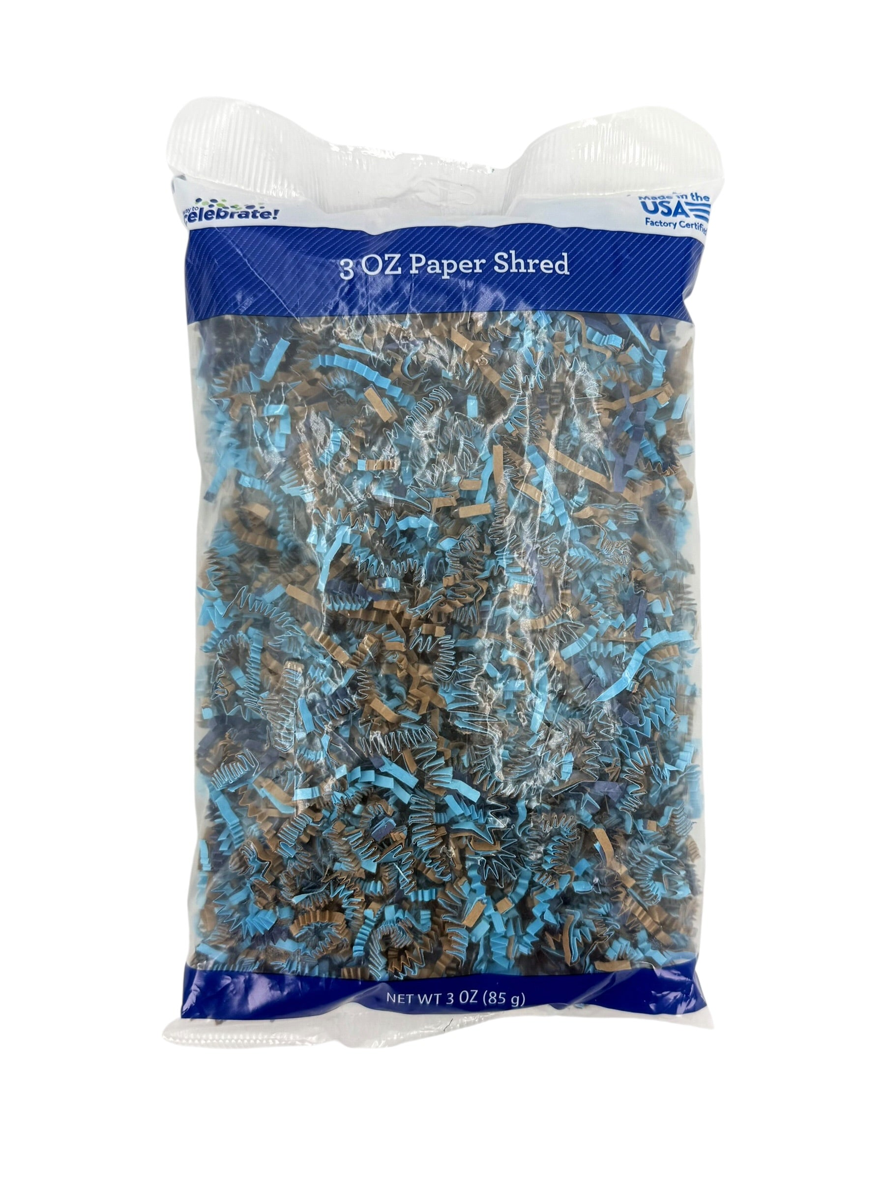 Crinkle Paper - Shredded Filler for Gift Boxes / Packing, 3 oz. Bag