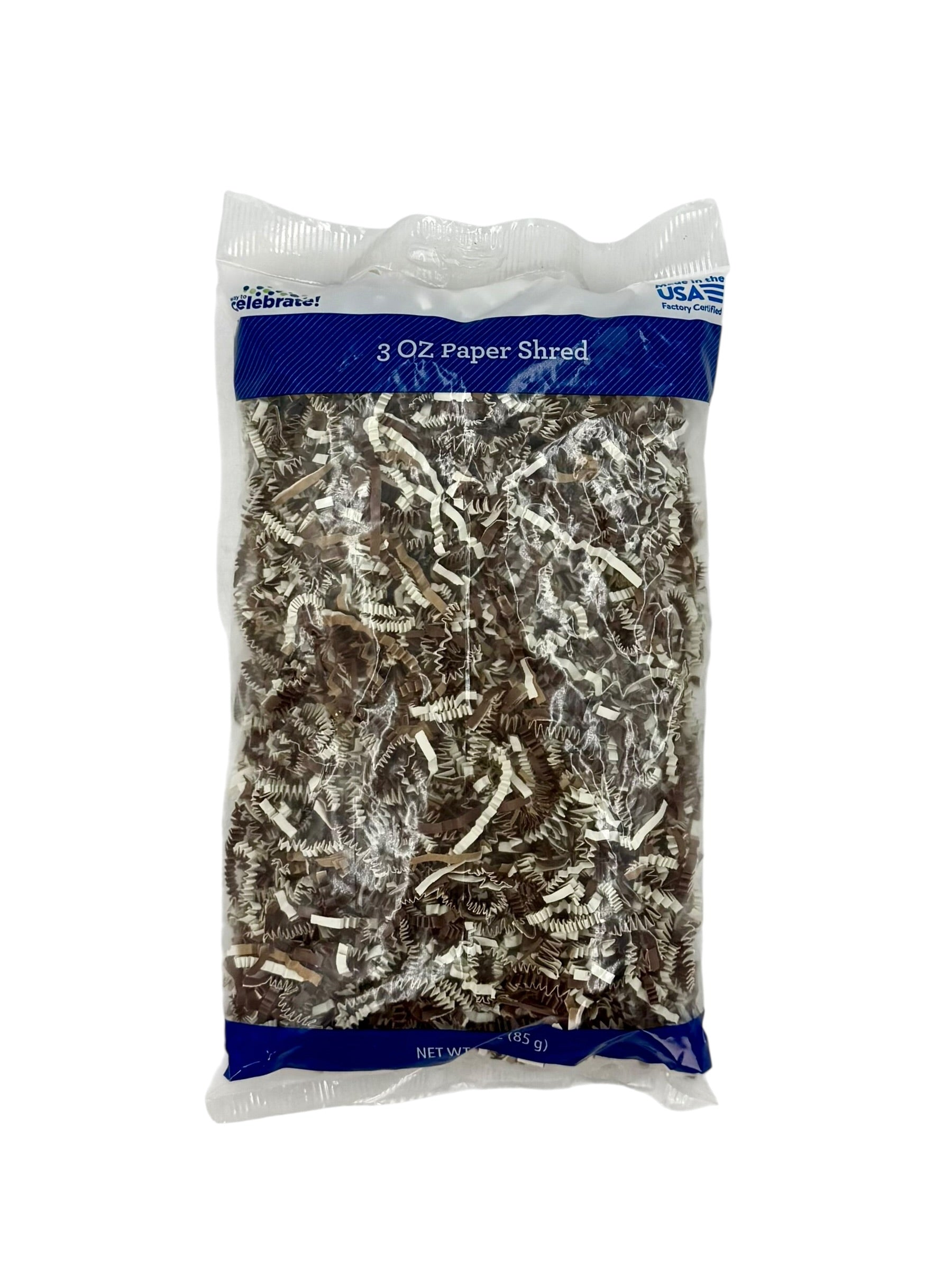 Crinkle Paper - Shredded Filler for Gift Boxes / Packing, 3 oz. Bag