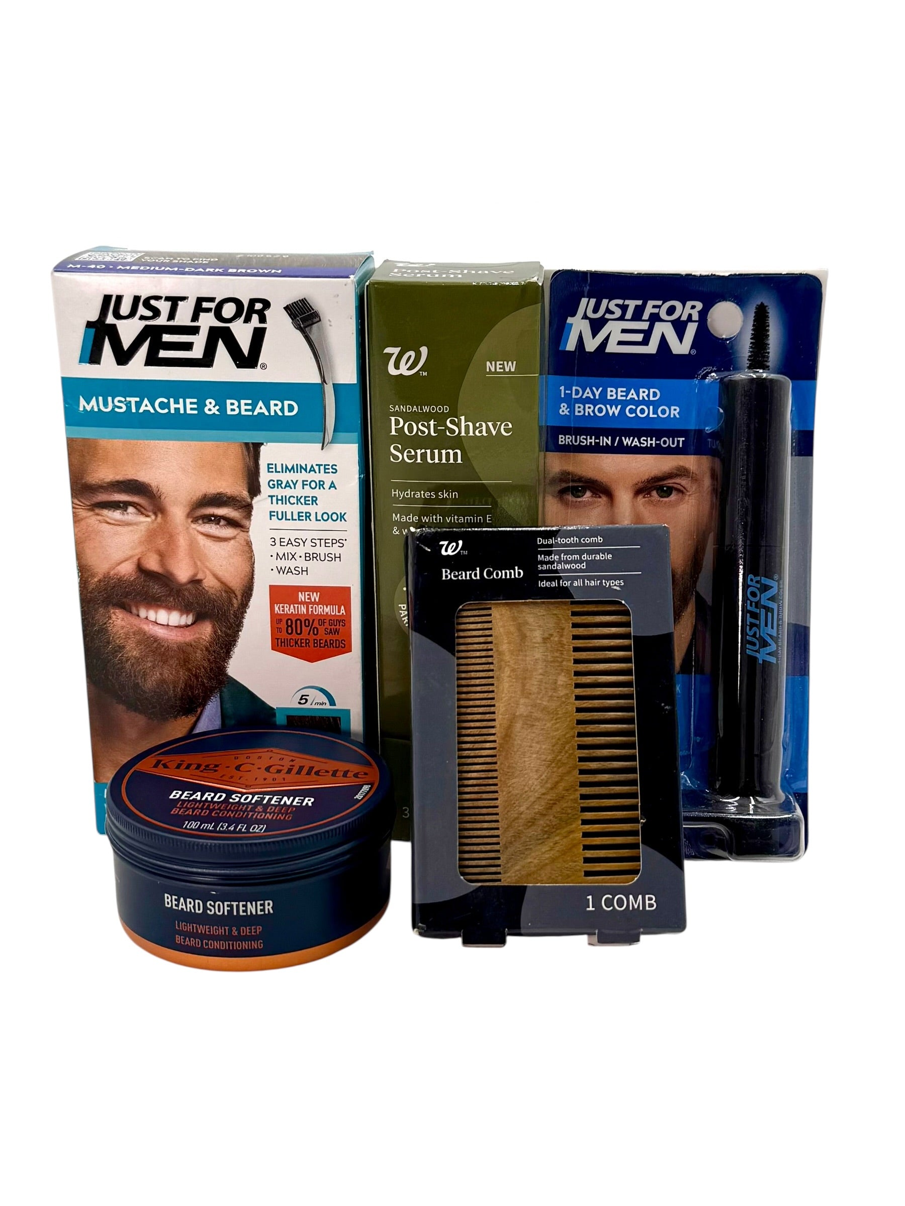 Beard & Mustache Care - Bag of 5 Assorted Items