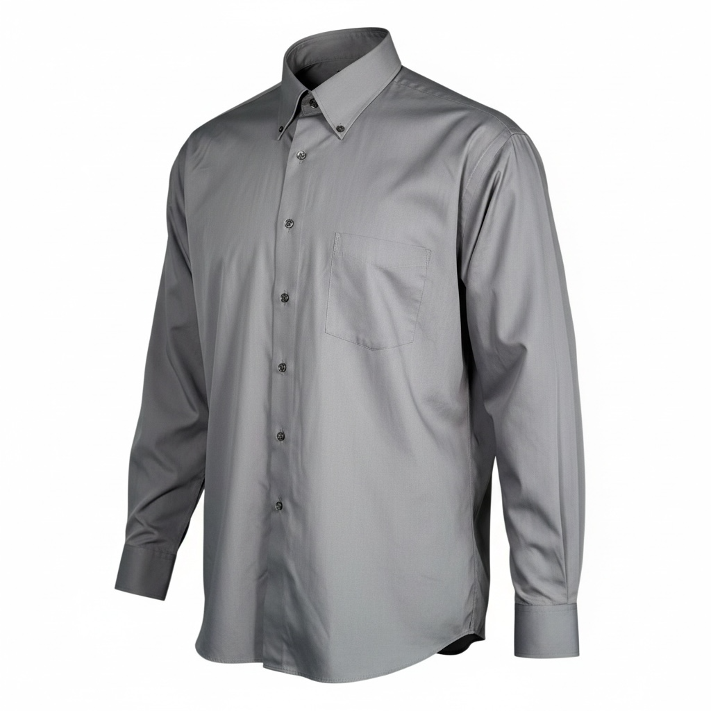 Van Heusen Men's Long Sleeve Button Down Shirt, Slate Gray