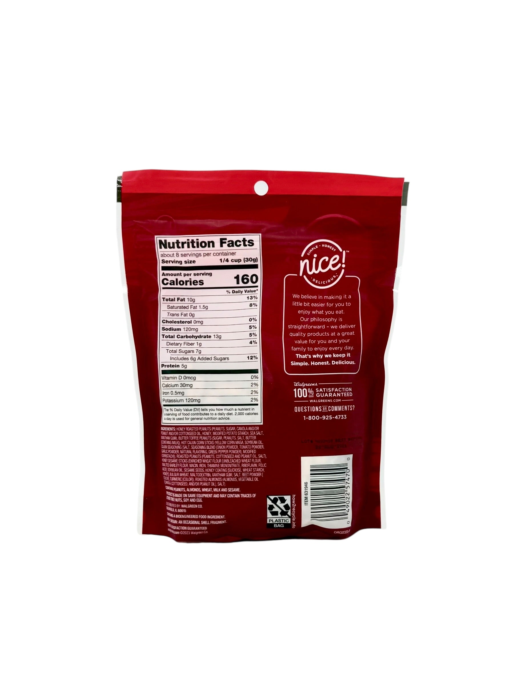 Nice! Sweet & Spicy Trail Mix, 8 oz. Bag, Case of 12 Bags
