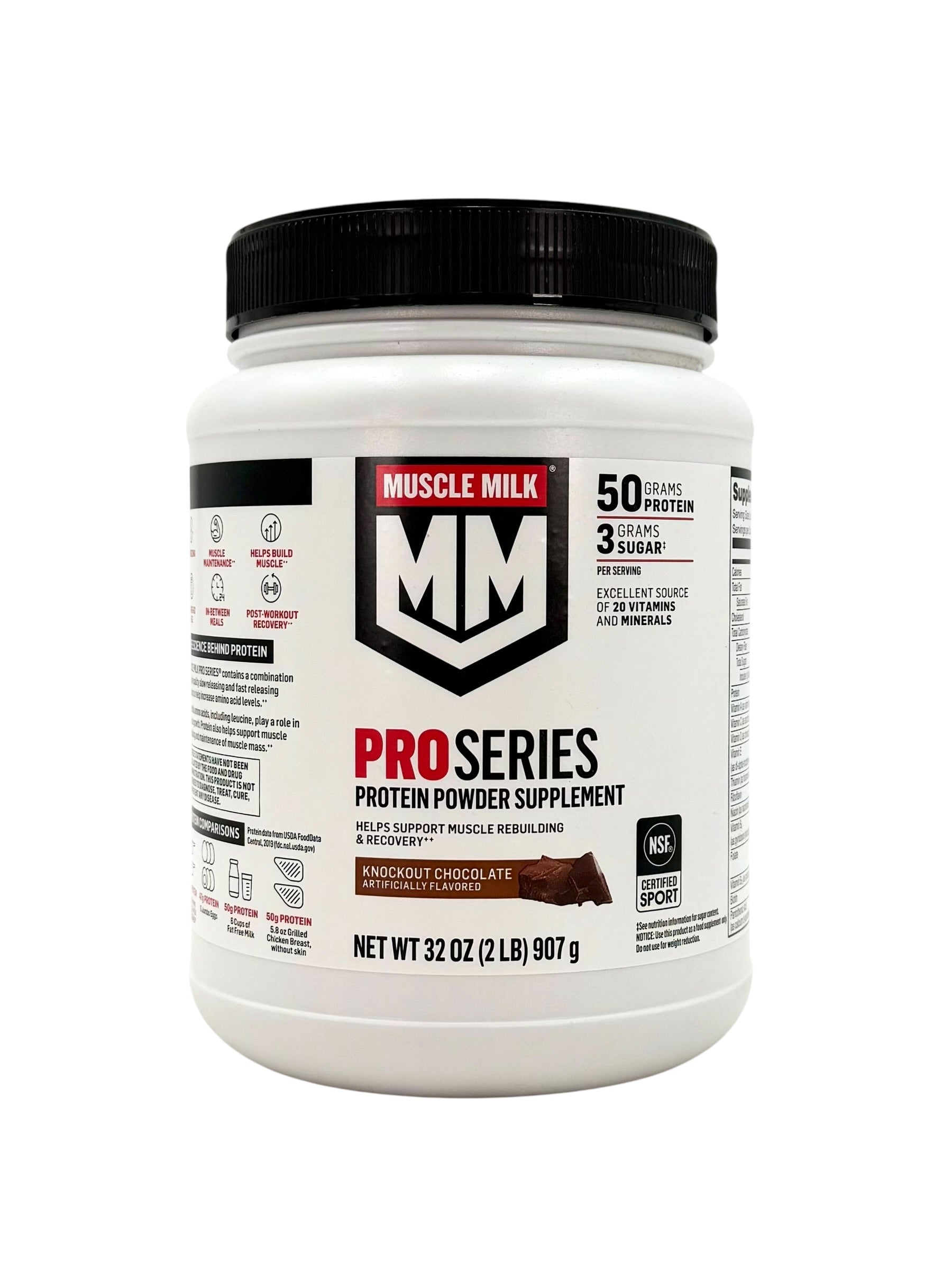 Muscle Milk Pro Series Protein Powder, Chocolate - 32 oz. Cannister