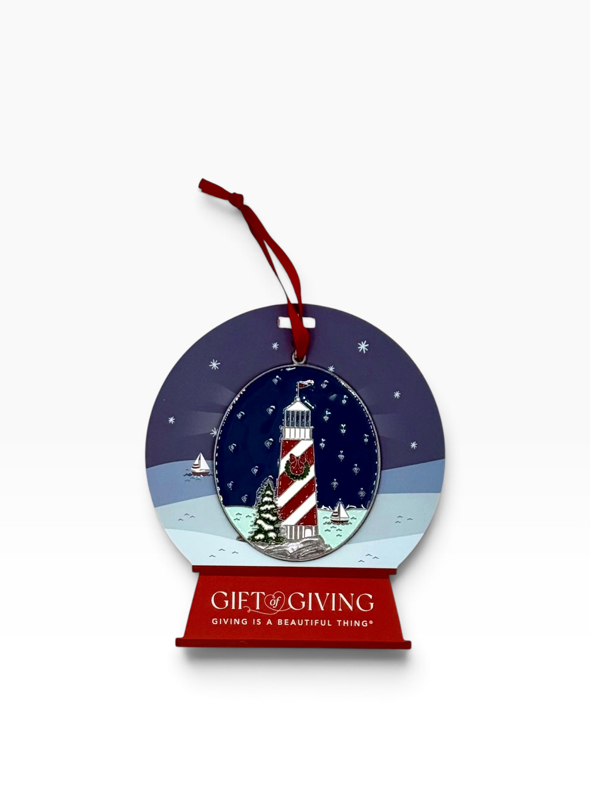 Lighthouse Christmas Ornament / Gift Tag Decoration
