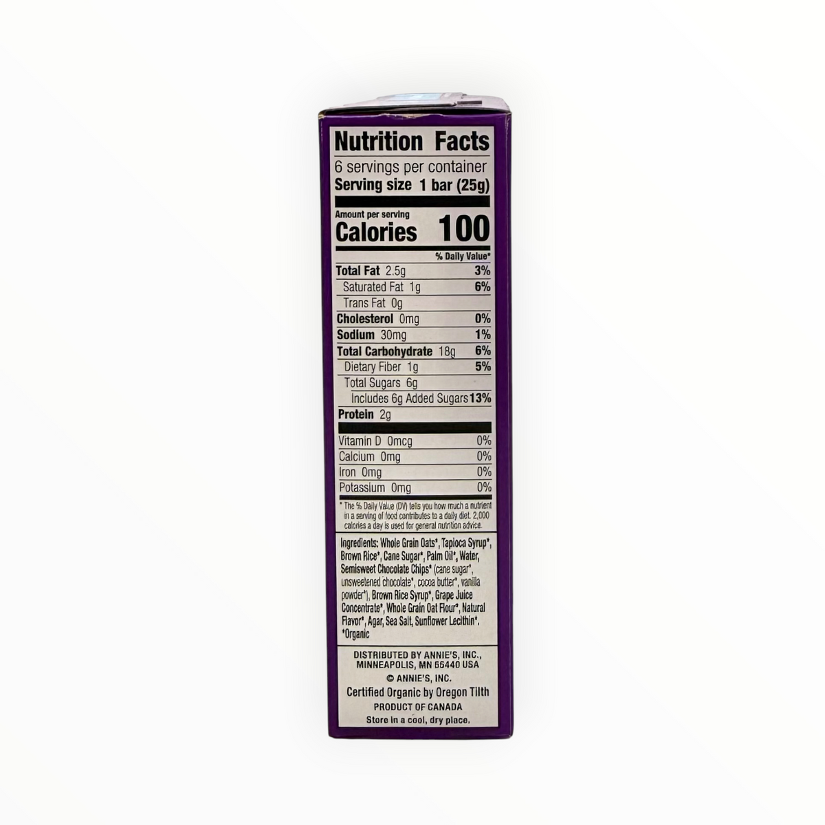Annie's Organic Chewy Granola Bars, Chocolate Chip - Case of 12 Packs (72 Bars)