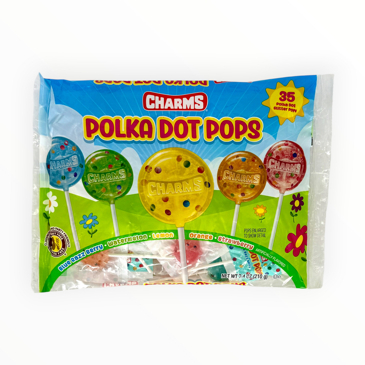 Charms Polka Dot Pops, 7.4 oz. Bag (35 Pops)