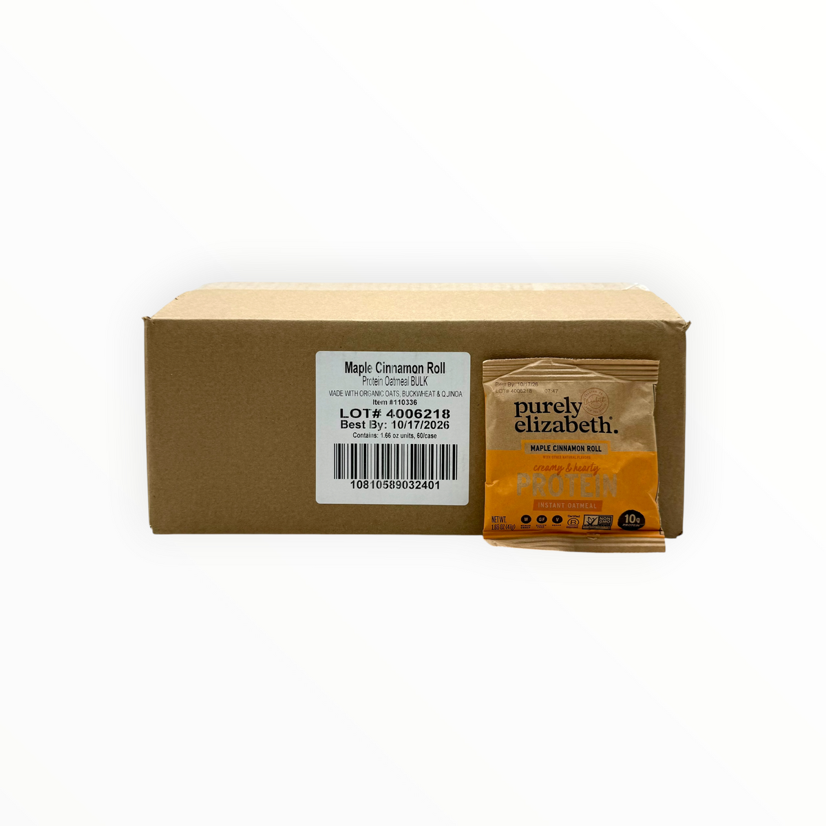 Maple Cinnamon Roll Instant Protein Oatmeal, Purely Elizabeth