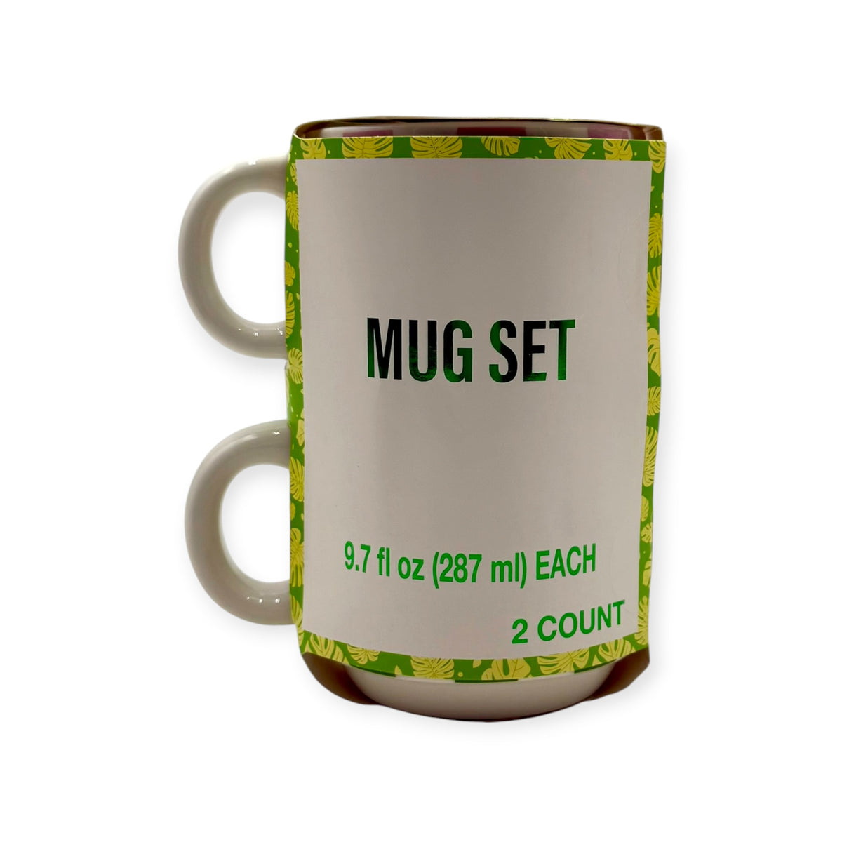 Set of 2 Gingham Mugs, Assorted Colors