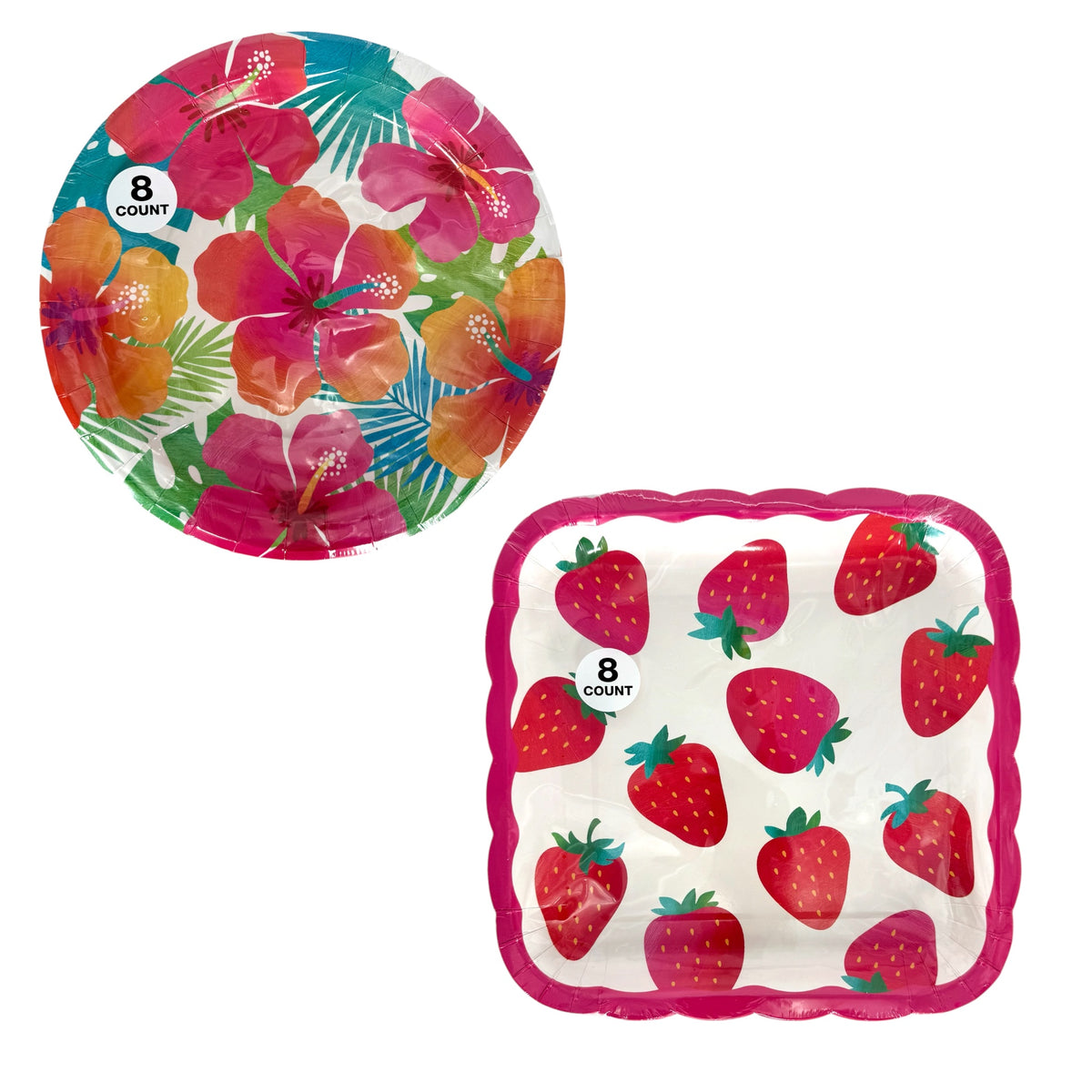 Decorative Paper Plates, Pack of 8