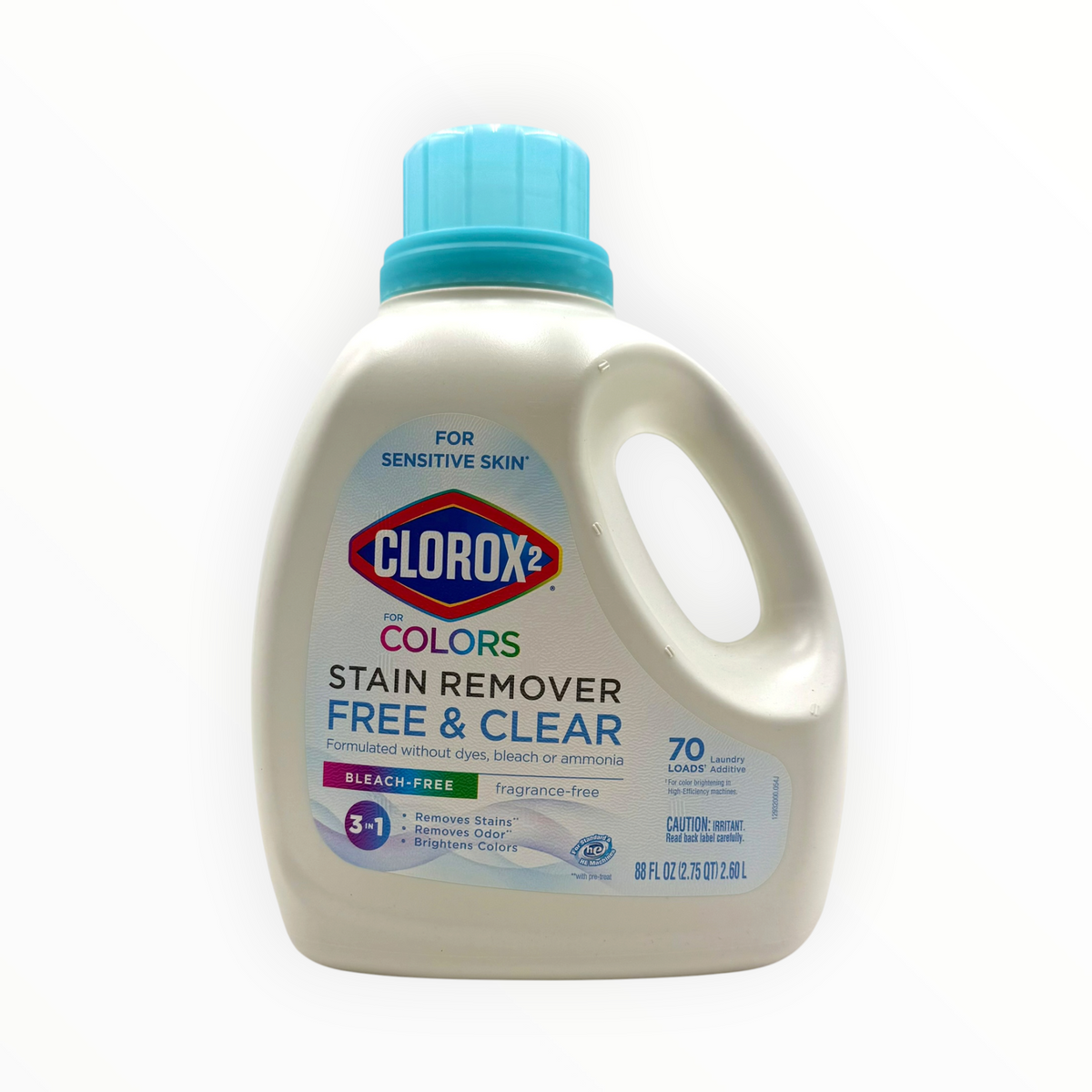 Clorox 2 for Colors - Free & Clear Stain Remover and Color Brightener - 88oz Bottle, Case of 4 Bottles