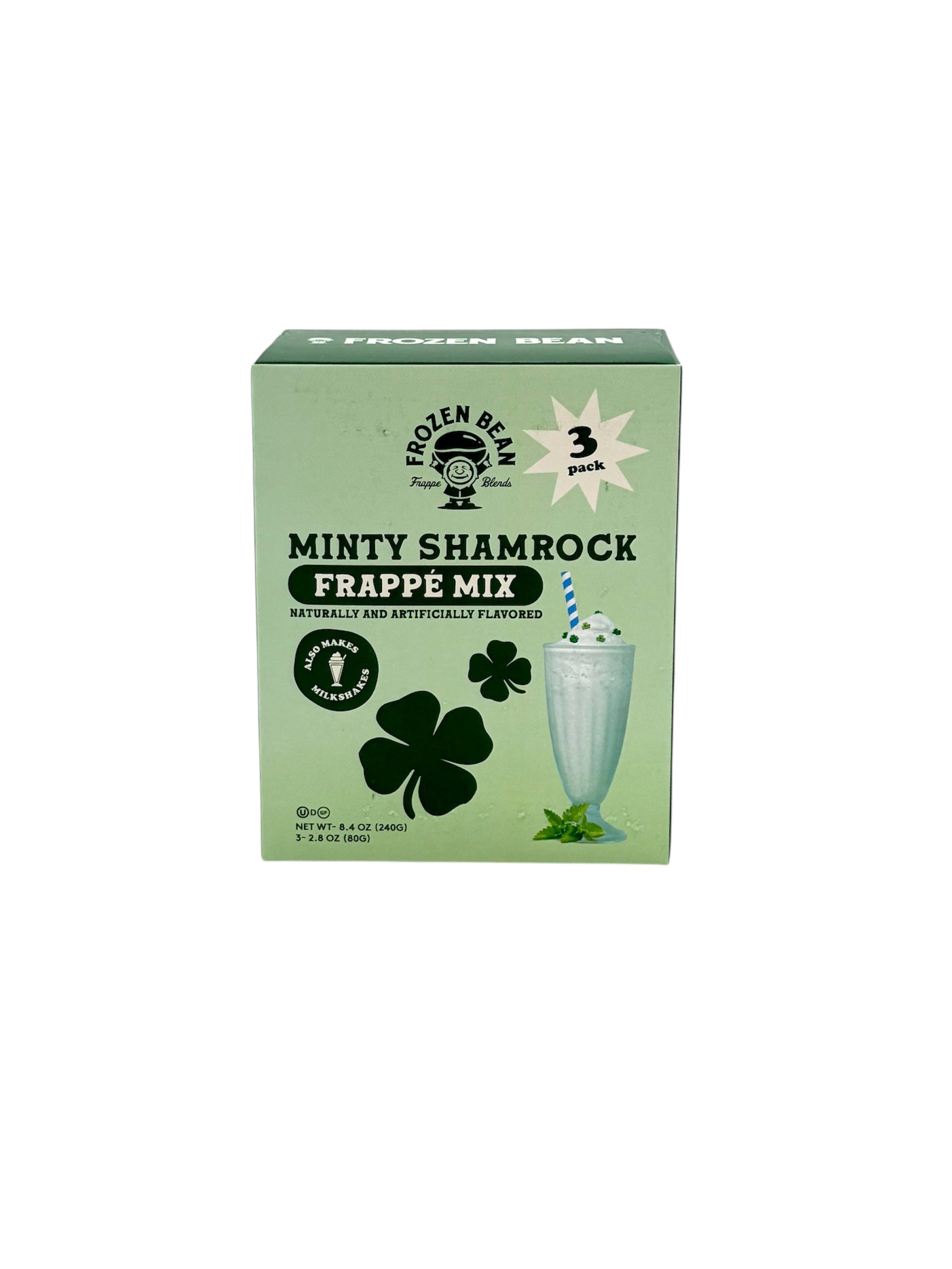 Frappe Drink Mix, Minty Shamrock Flavor - 4.2 oz. Carton, Case of 24 Cartons.