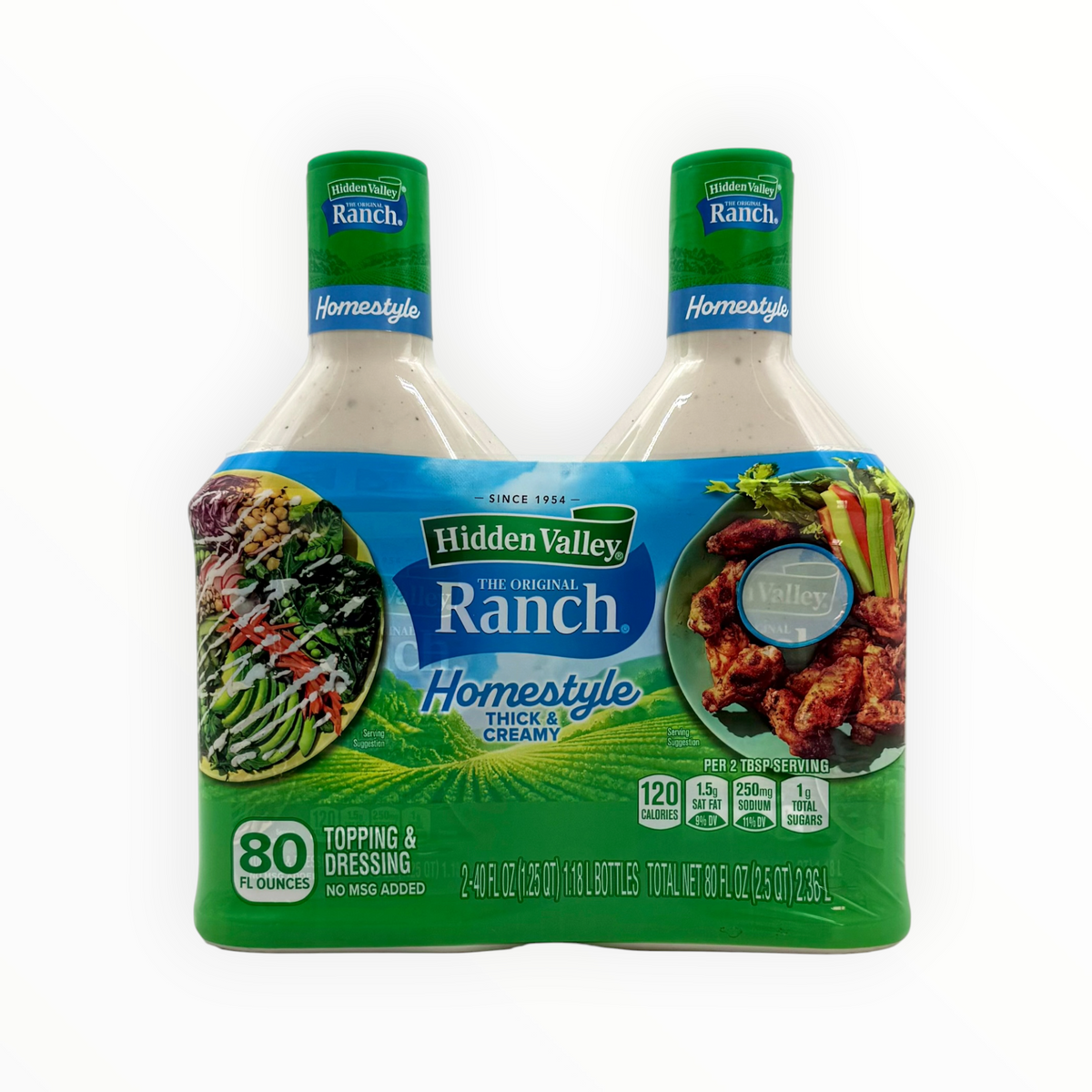 Hidden Valley Ranch Condiment & Dressing - 40 oz. Bottle - Pack of 2 Bottles