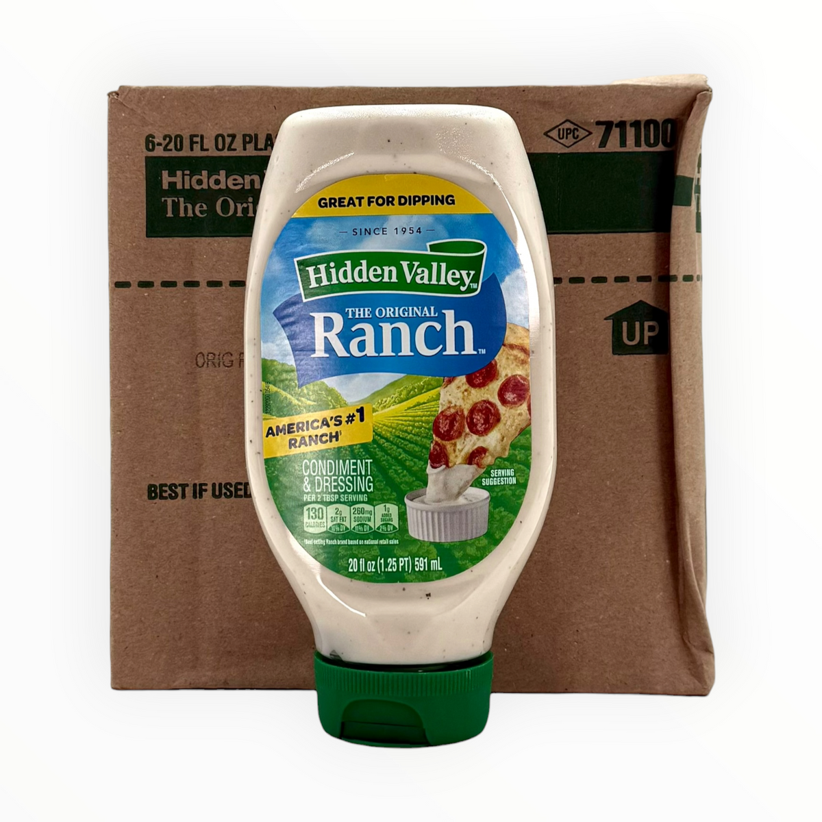 Hidden Valley Original Ranch Condiment & Dressing - 20 oz. Bottle, Case of 6 Bottles