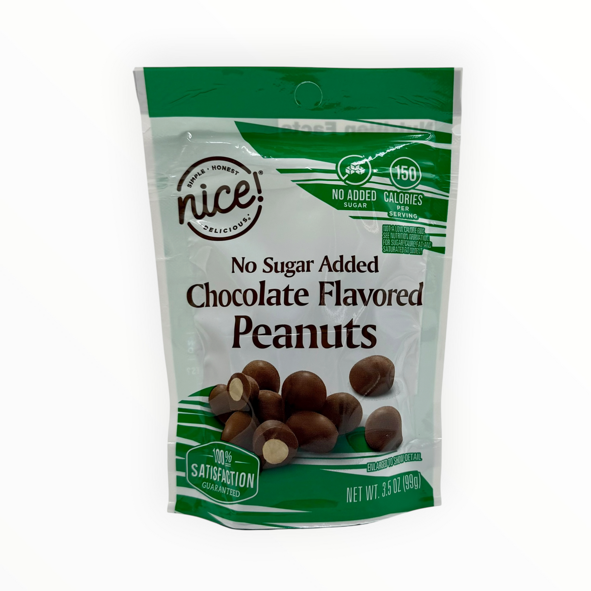 Chocolate Flavored Peanuts, No Sugar Added - 3.5 oz. Bag, Case of 24 Bags